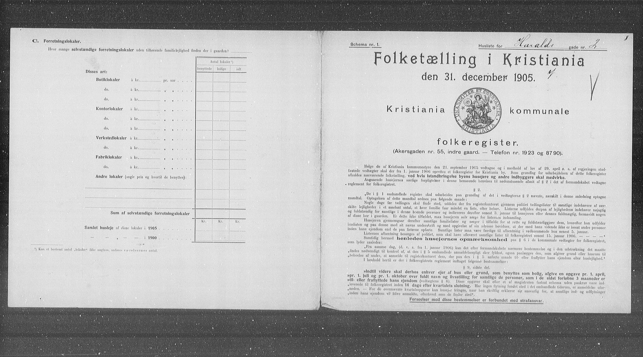 OBA, Kommunal folketelling 31.12.1905 for Kristiania kjøpstad, 1905, s. 18023