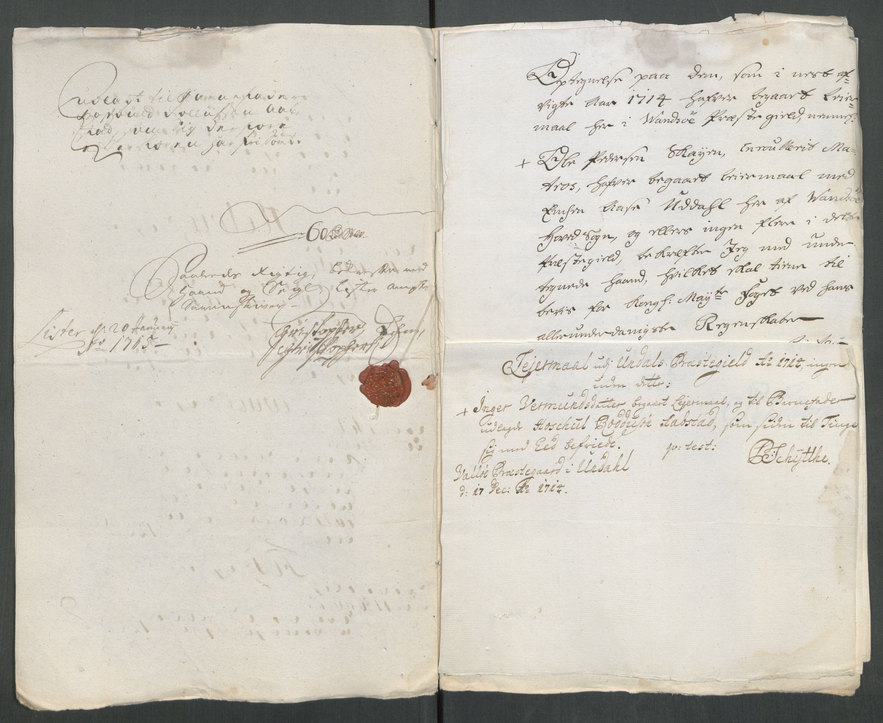 Rentekammeret inntil 1814, Reviderte regnskaper, Fogderegnskap, RA/EA-4092/R43/L2558: Fogderegnskap Lista og Mandal, 1714, s. 105