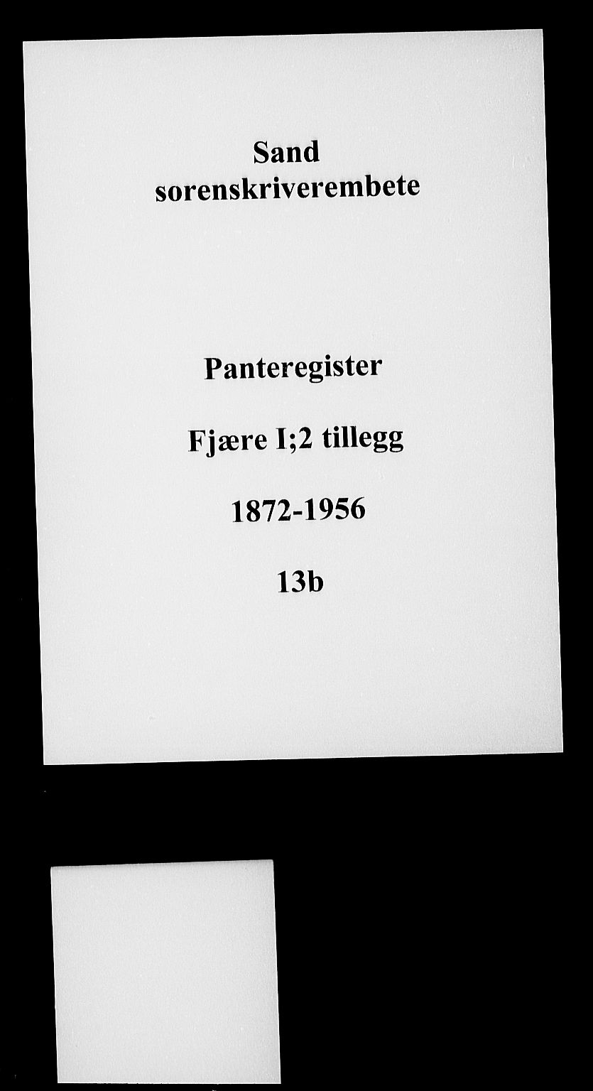 Vestre Nedenes/Sand sorenskriveri, SAK/1221-0010/G/Ga/L0018: Panteregister nr. 13b, 1872-1956