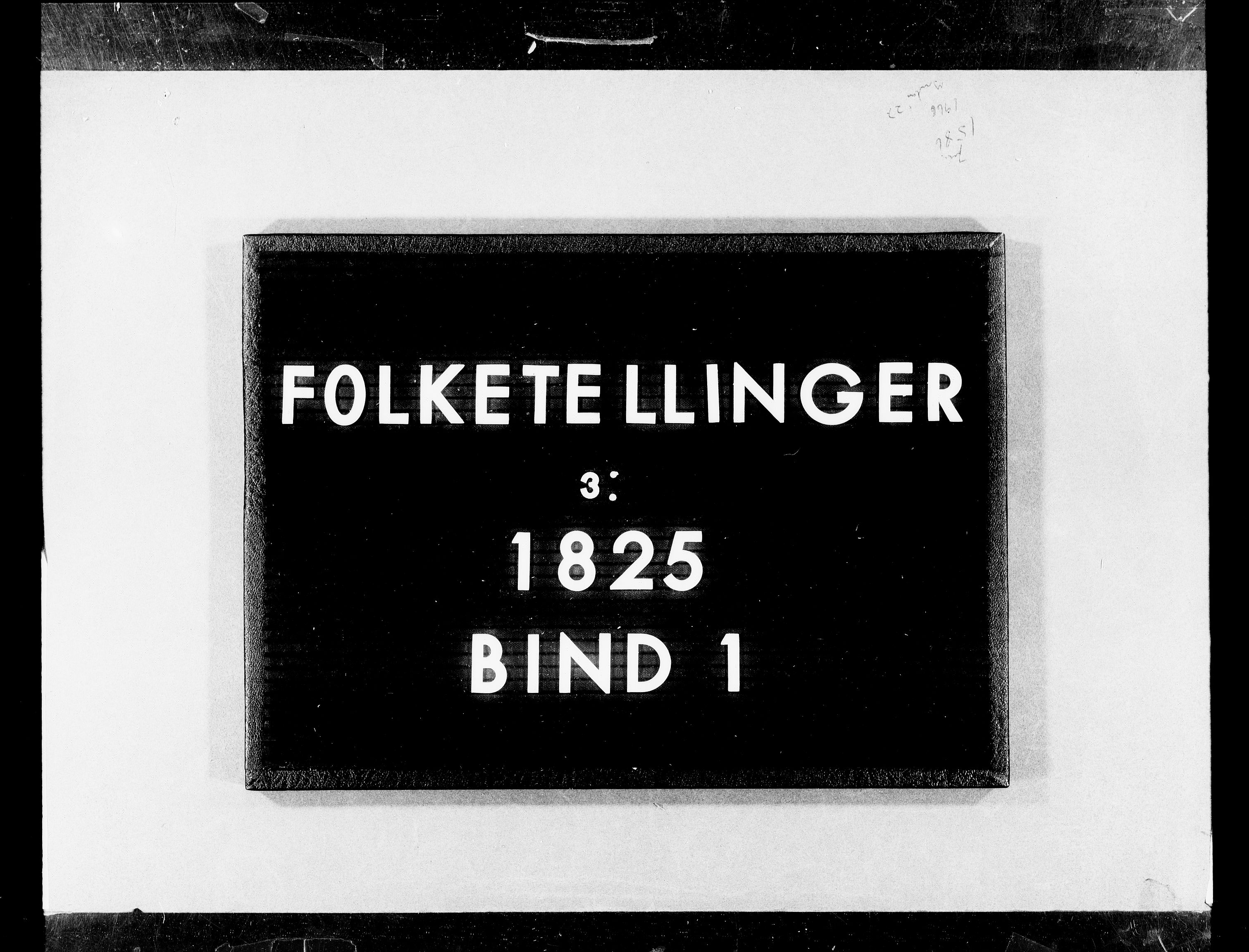 RA, Folketellingen 1825, bind 1: Hovedliste for hele landet, 1825
