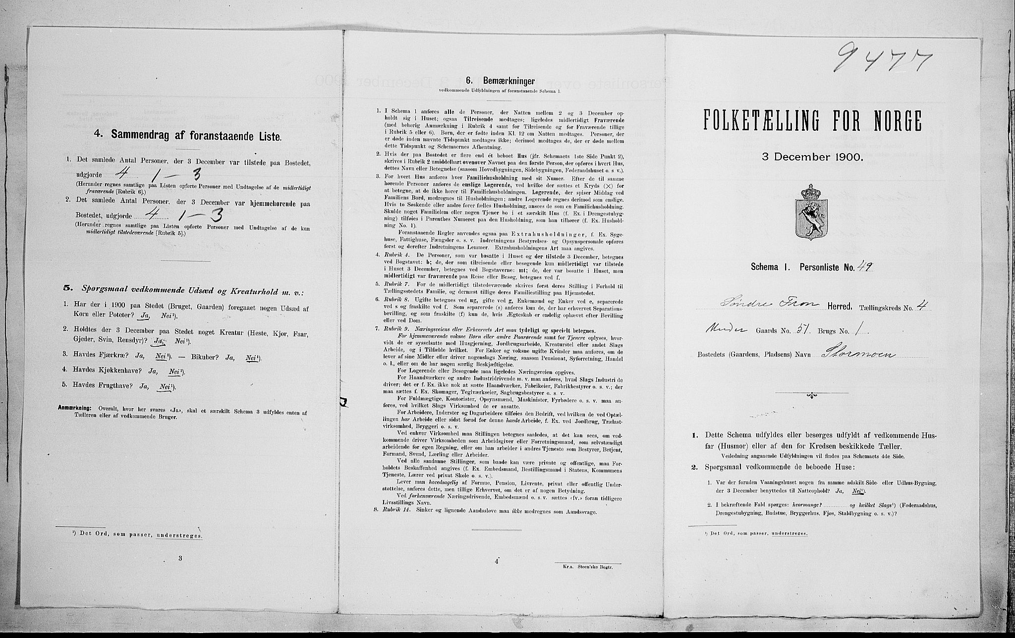 SAH, Folketelling 1900 for 0519 Sør-Fron herred, 1900, s. 555