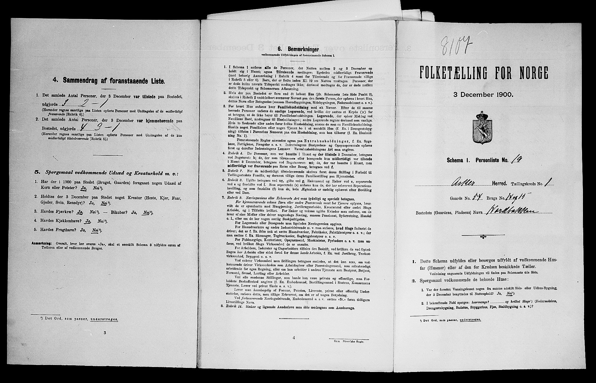 SAO, Folketelling 1900 for 0220 Asker herred, 1900, s. 1295