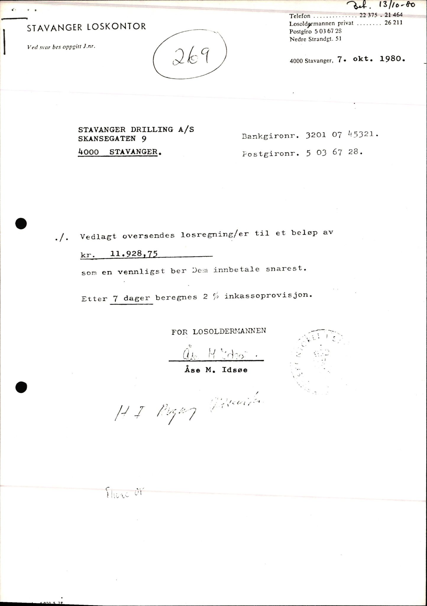 Pa 1503 - Stavanger Drilling AS, AV/SAST-A-101906/2/E/Ec/Eca/L0013: Sak og korrespondanse, 1980-1982