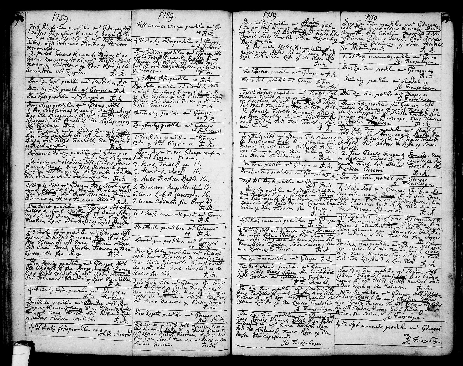 Eidanger kirkebøker, SAKO/A-261/F/Fa/L0004: Ministerialbok nr. 4, 1733-1759, s. 192-193