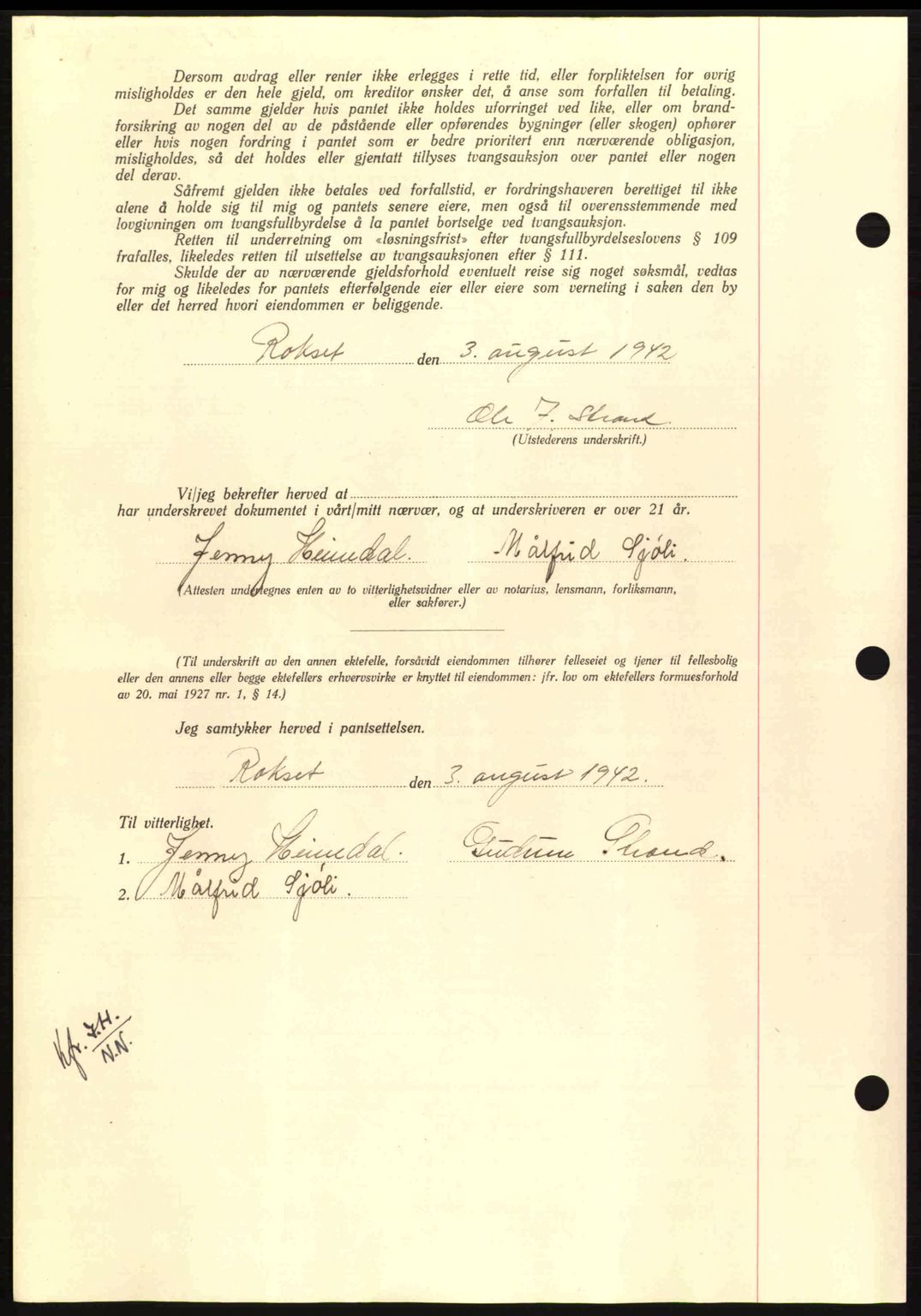 Nordmøre sorenskriveri, AV/SAT-A-4132/1/2/2Ca: Pantebok nr. B90, 1942-1943, Dagboknr: 2757/1942