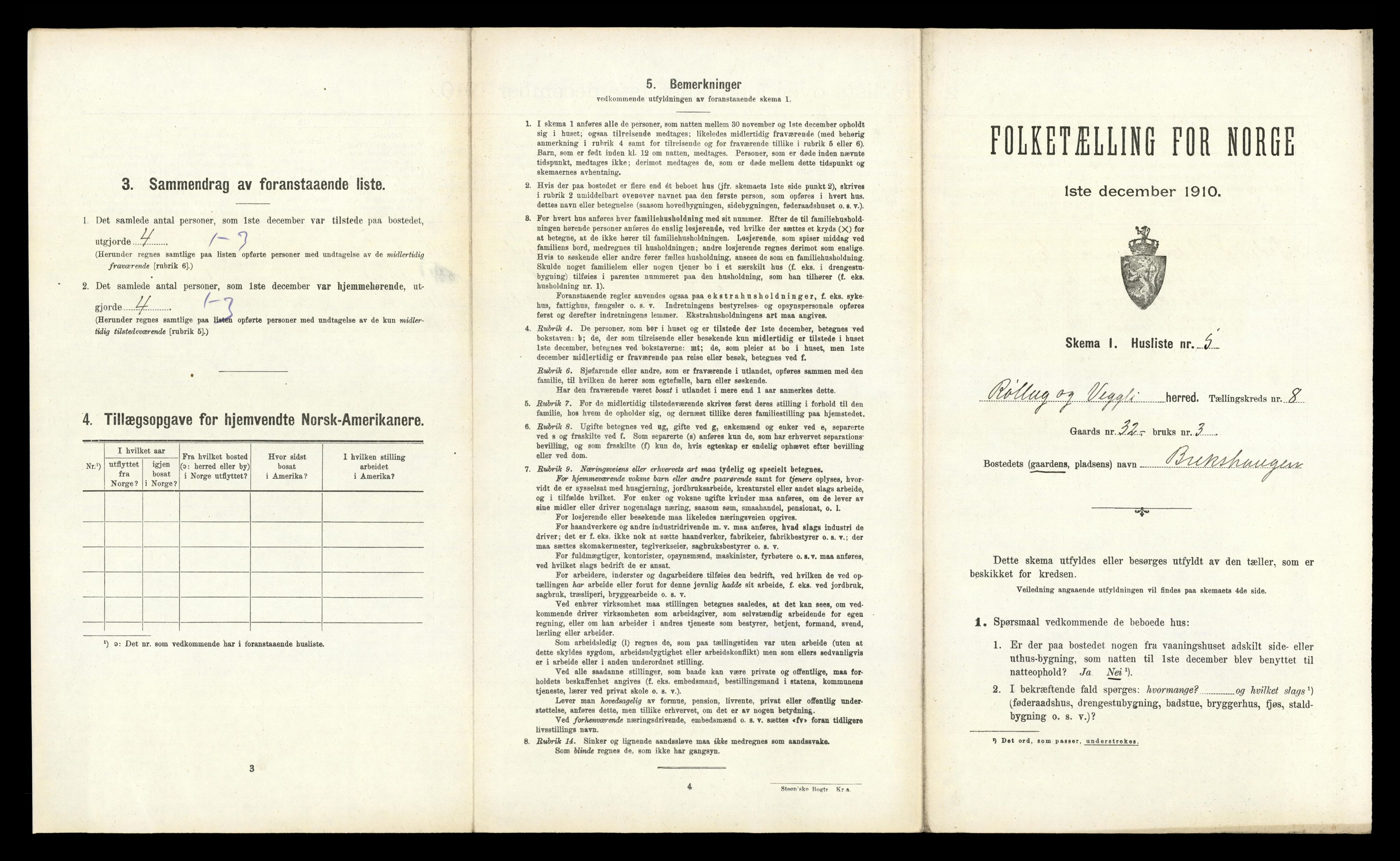 RA, Folketelling 1910 for 0632 Rollag herred, 1910, s. 485