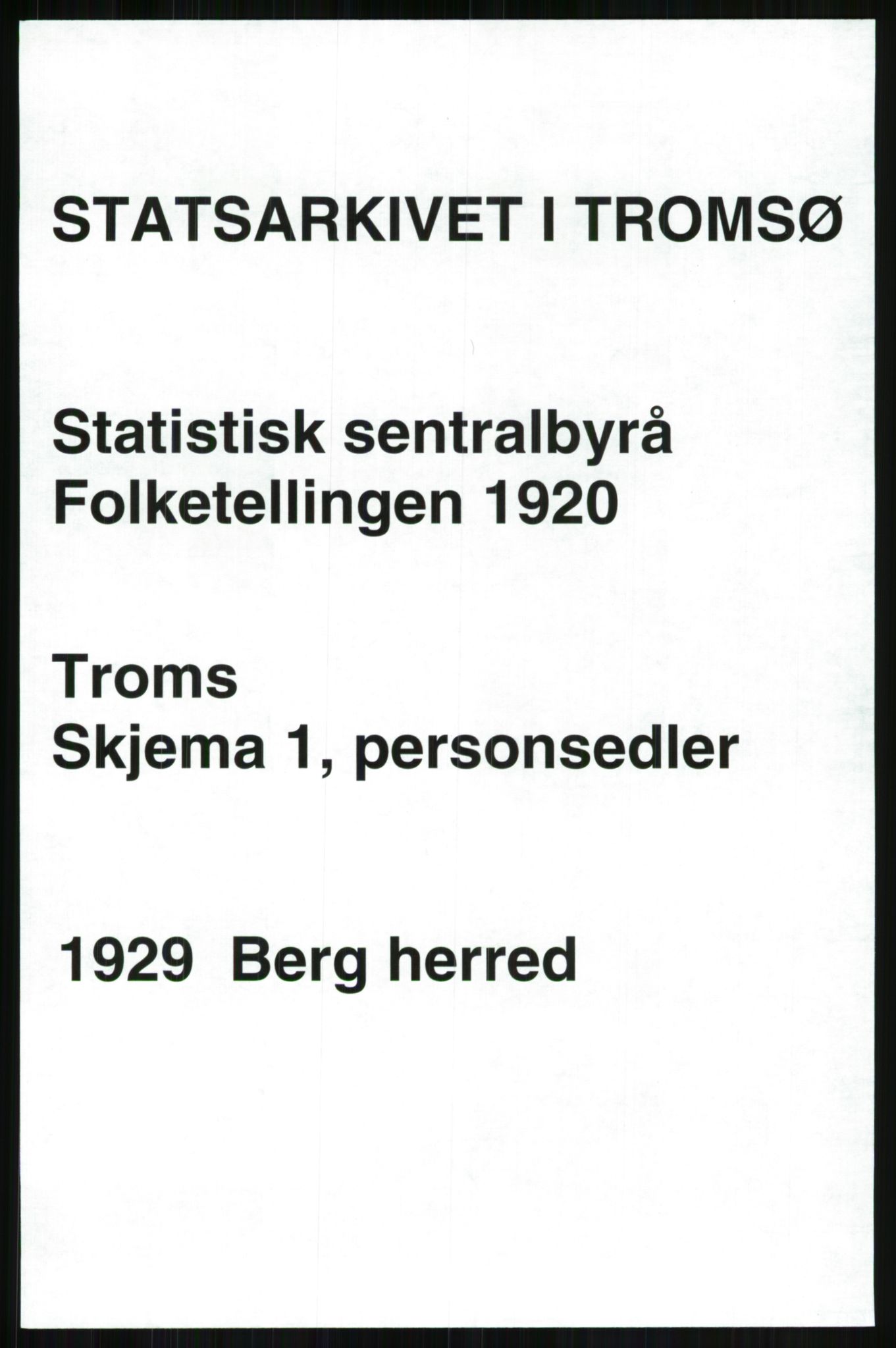 SATØ, Folketelling 1920 for 1929 Berg herred, 1920, s. 462