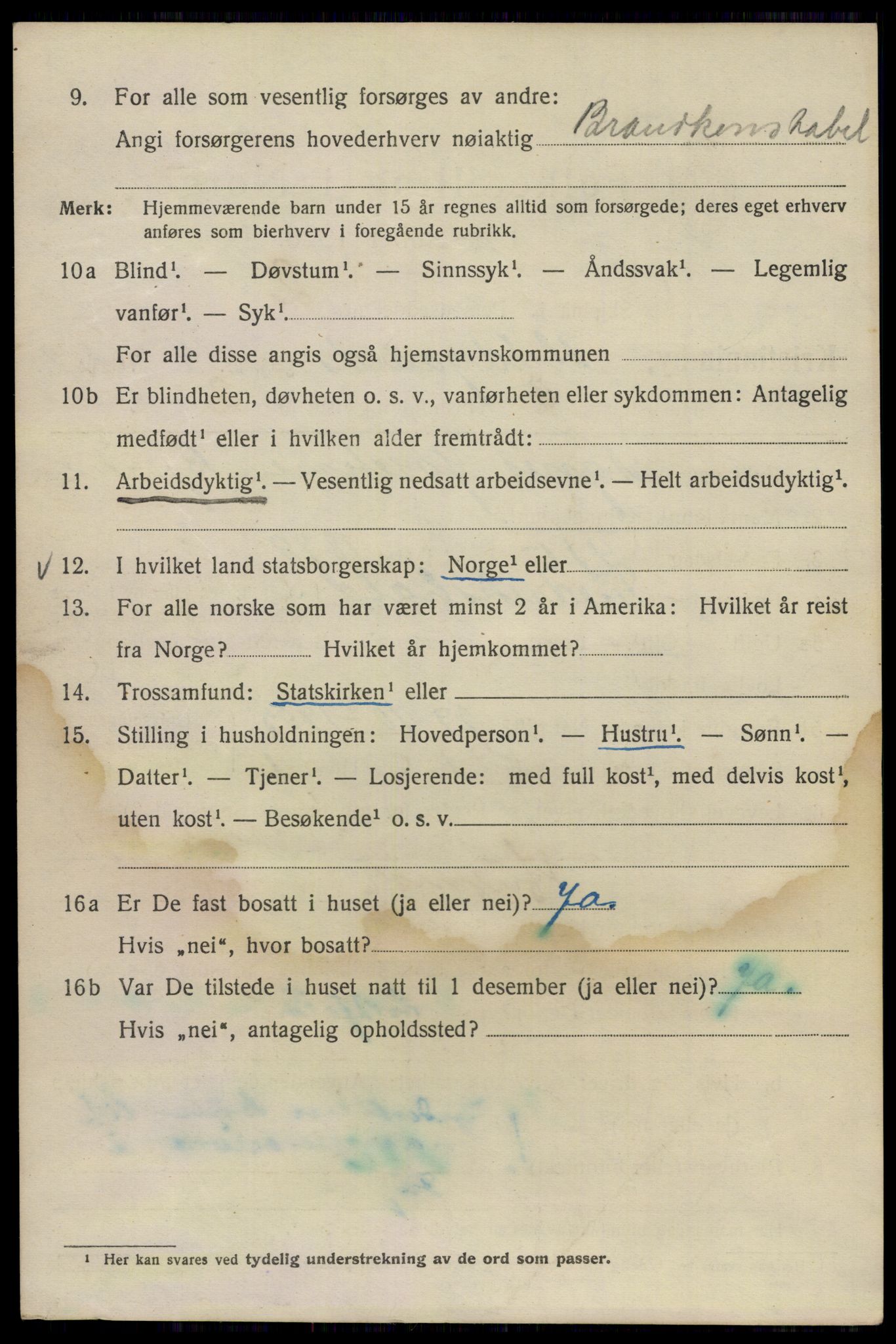 SAO, Folketelling 1920 for 0301 Kristiania kjøpstad, 1920, s. 137010