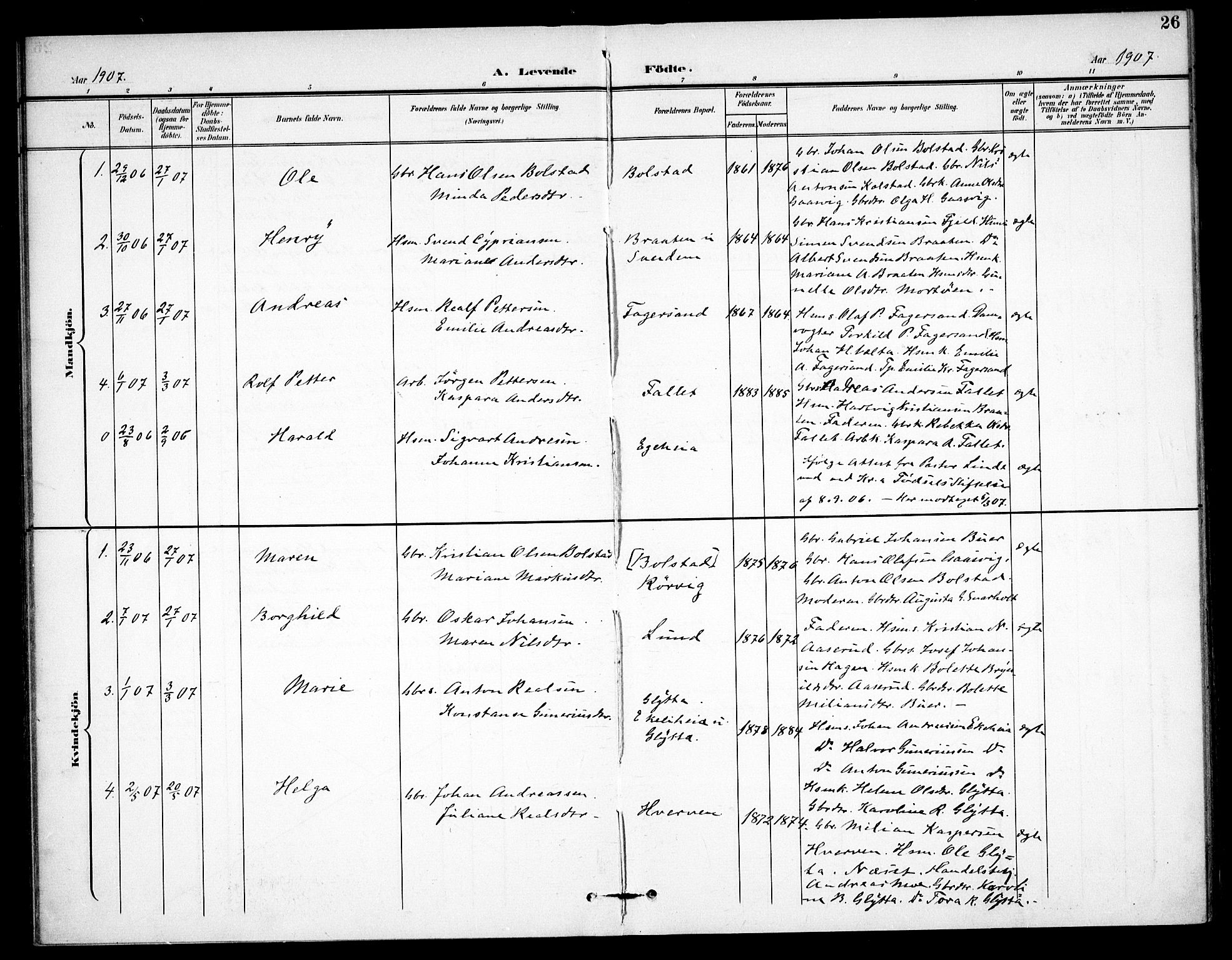 Høland prestekontor Kirkebøker, AV/SAO-A-10346a/F/Fc/L0003: Ministerialbok nr. III 3, 1897-1911, s. 26