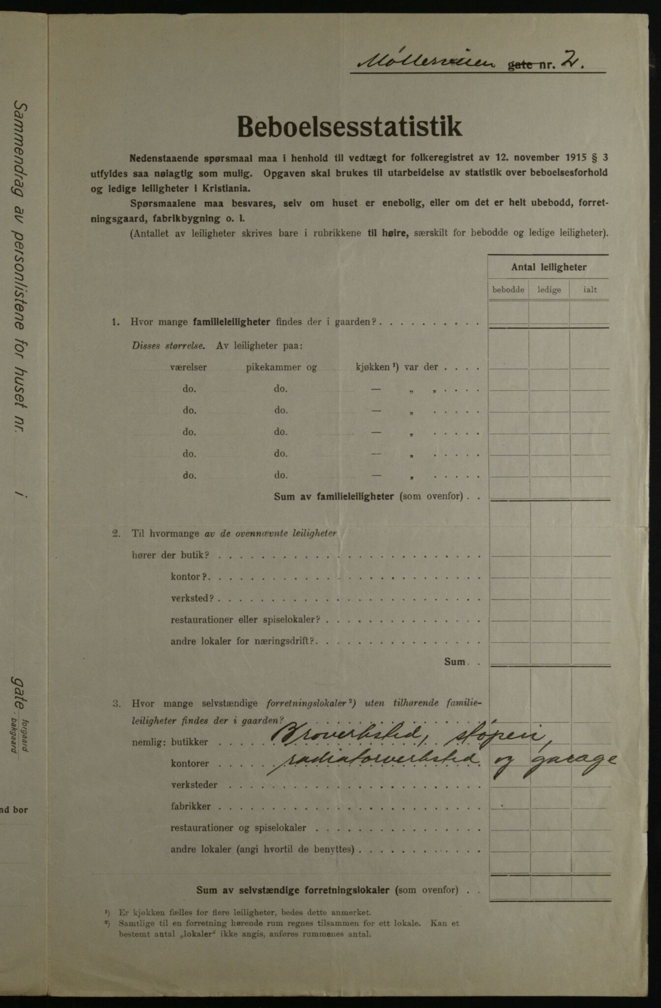 OBA, Kommunal folketelling 1.12.1923 for Kristiania, 1923, s. 76003