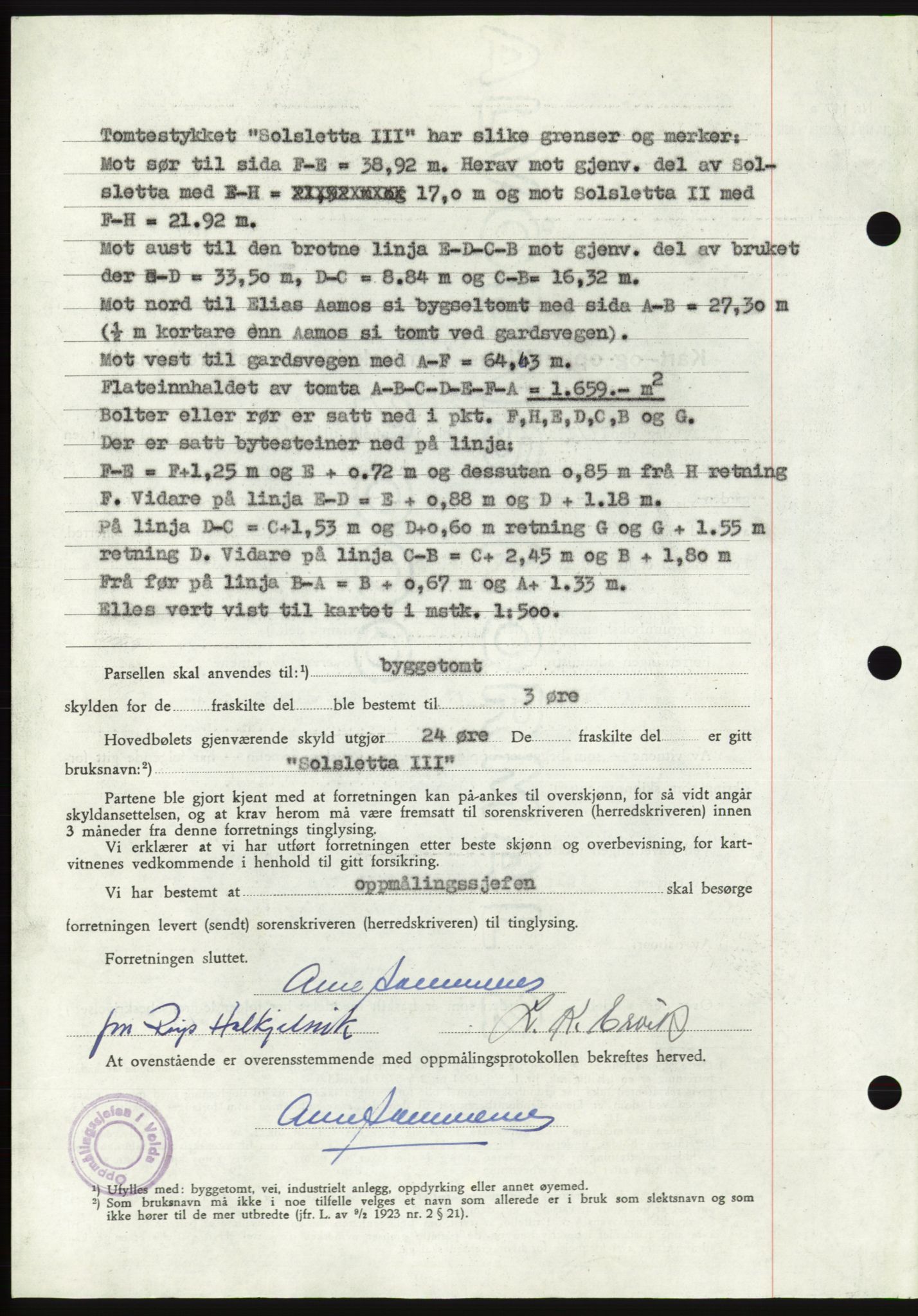 Søre Sunnmøre sorenskriveri, AV/SAT-A-4122/1/2/2C/L0105: Pantebok nr. 31A, 1956-1957, Dagboknr: 123/1957