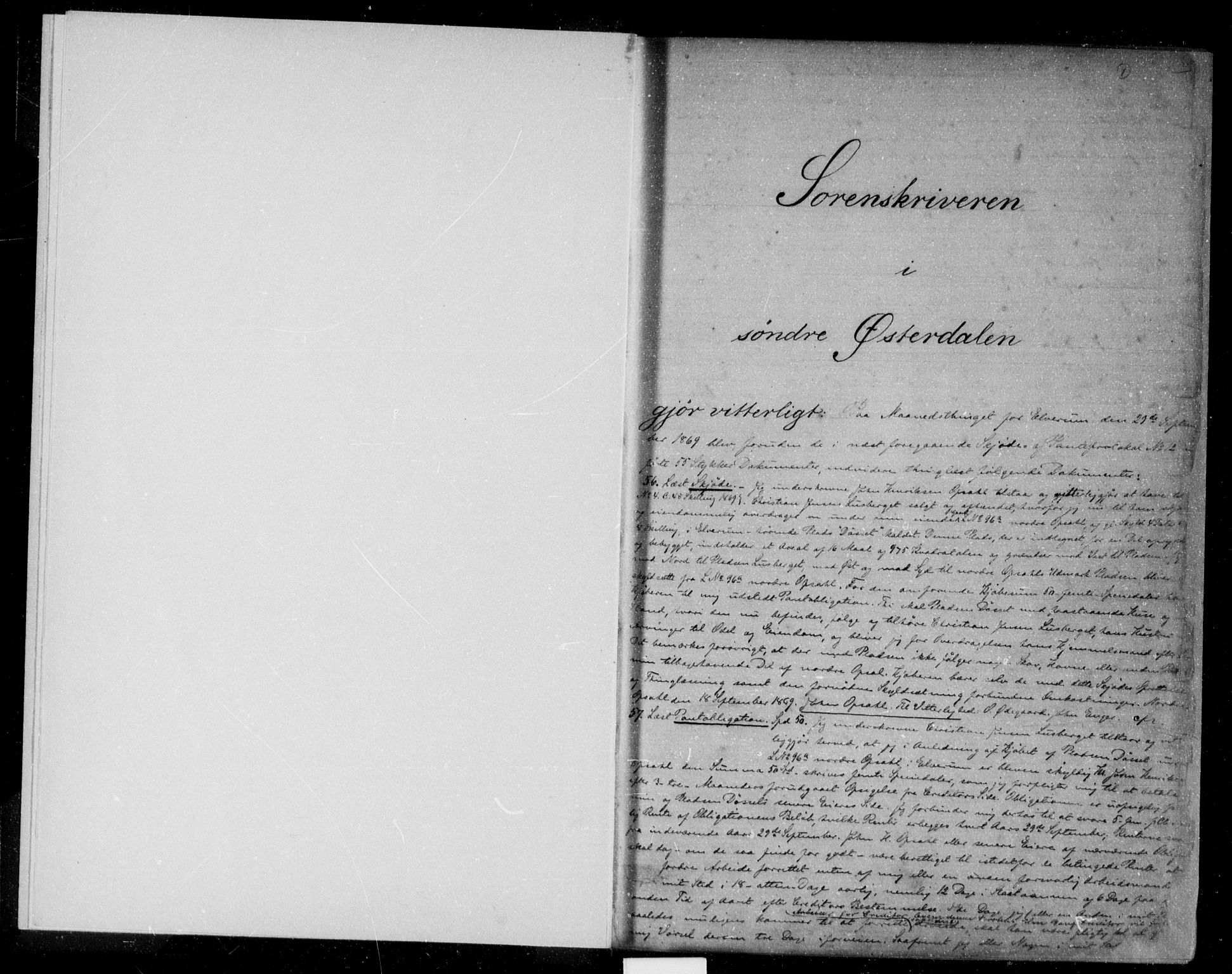 Sør-Østerdal sorenskriveri, SAH/TING-018/H/Hb/Hba/L0013/0001: Pantebok nr. 13a, 1869-1872, s. 1