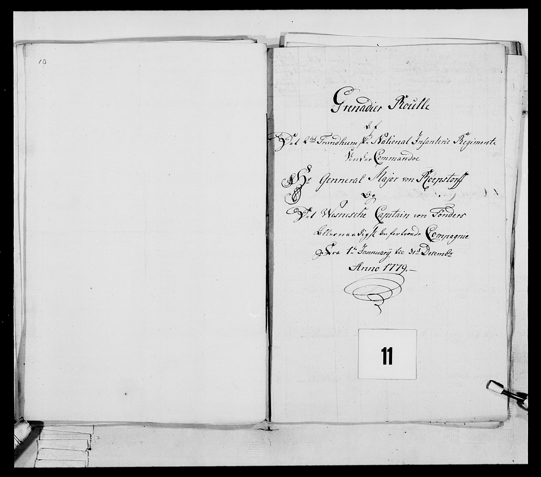 Generalitets- og kommissariatskollegiet, Det kongelige norske kommissariatskollegium, RA/EA-5420/E/Eh/L0078: 2. Trondheimske nasjonale infanteriregiment, 1779-1780, s. 41