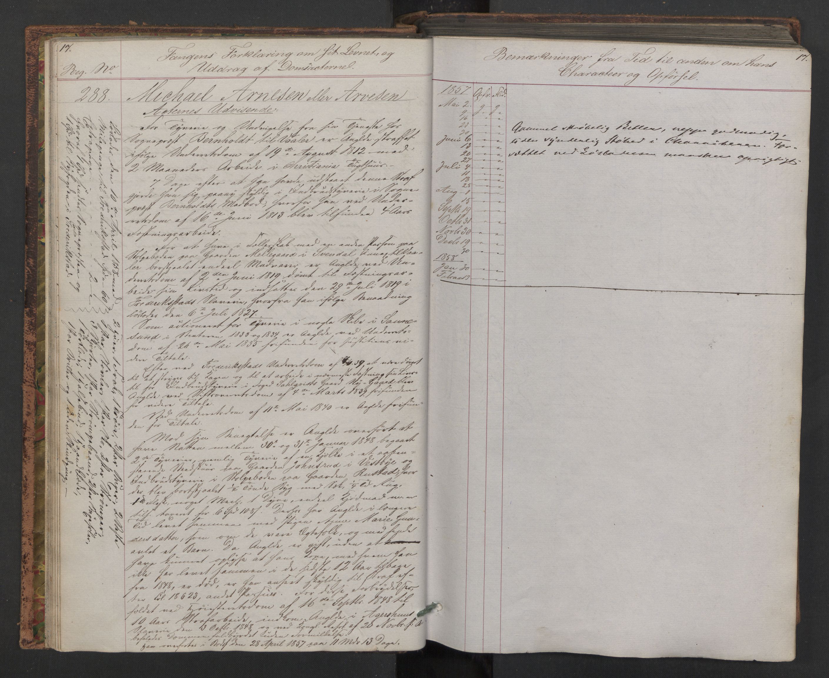 Botsfengslet, AV/RA-S-1539/D/Db/Dbb/L0005: 272b - 613b, 1857-1858, s. 17