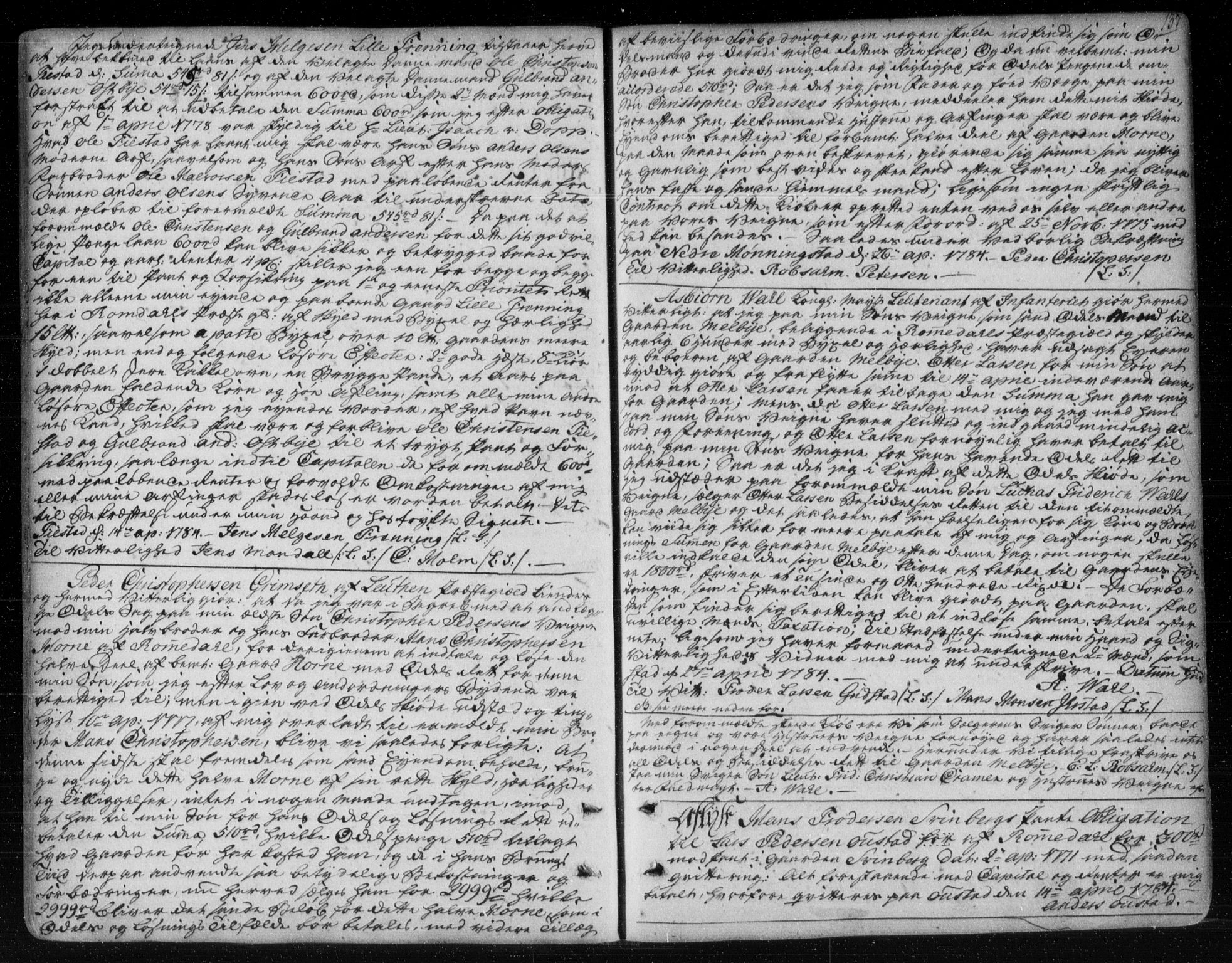 Sør-Hedmark sorenskriveri, SAH/TING-014/H/Hb/Hba/L0001: Pantebok nr. 1, 1778-1799, s. 137