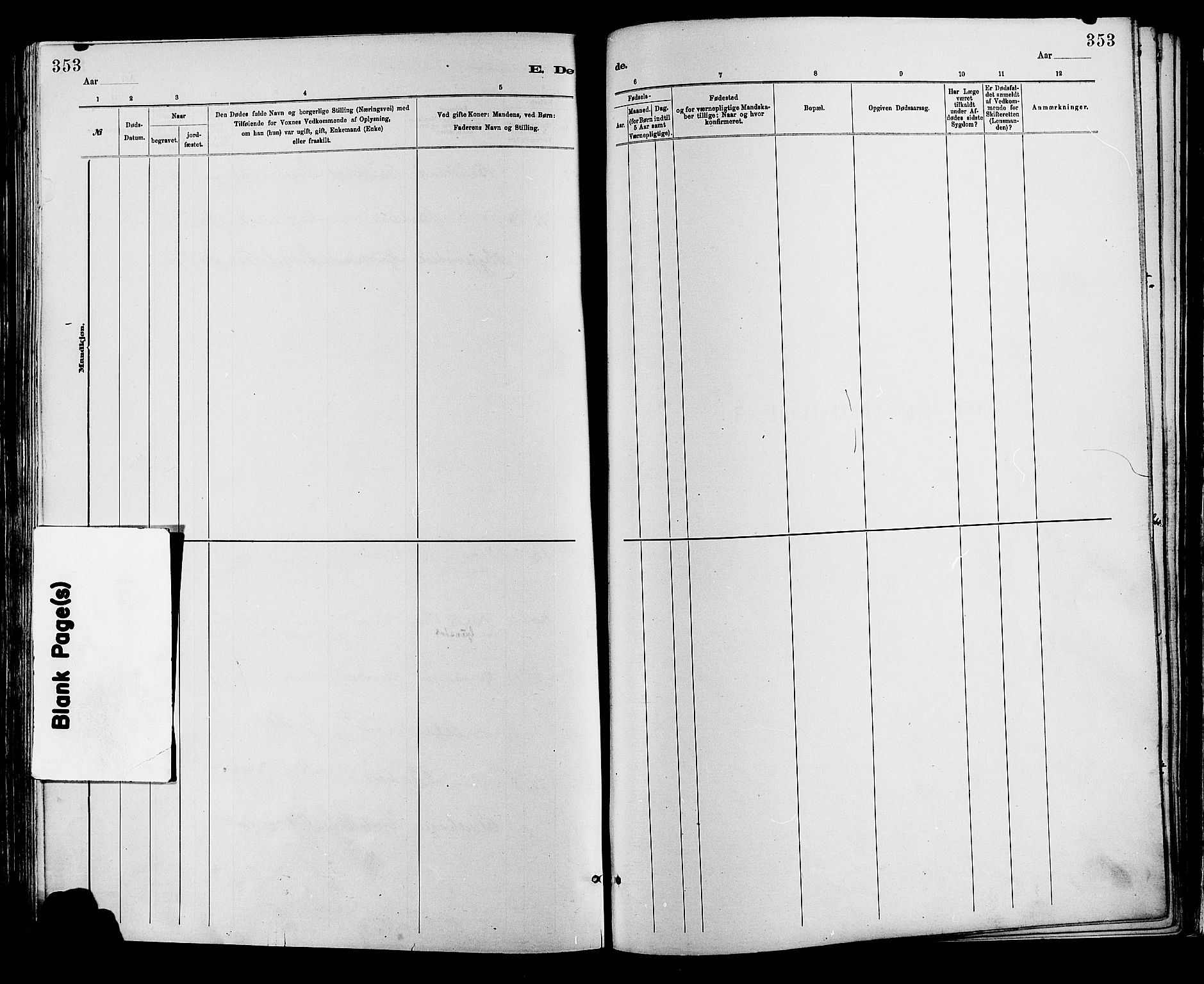 Sør-Fron prestekontor, AV/SAH-PREST-010/H/Ha/Haa/L0003: Ministerialbok nr. 3, 1881-1897, s. 353