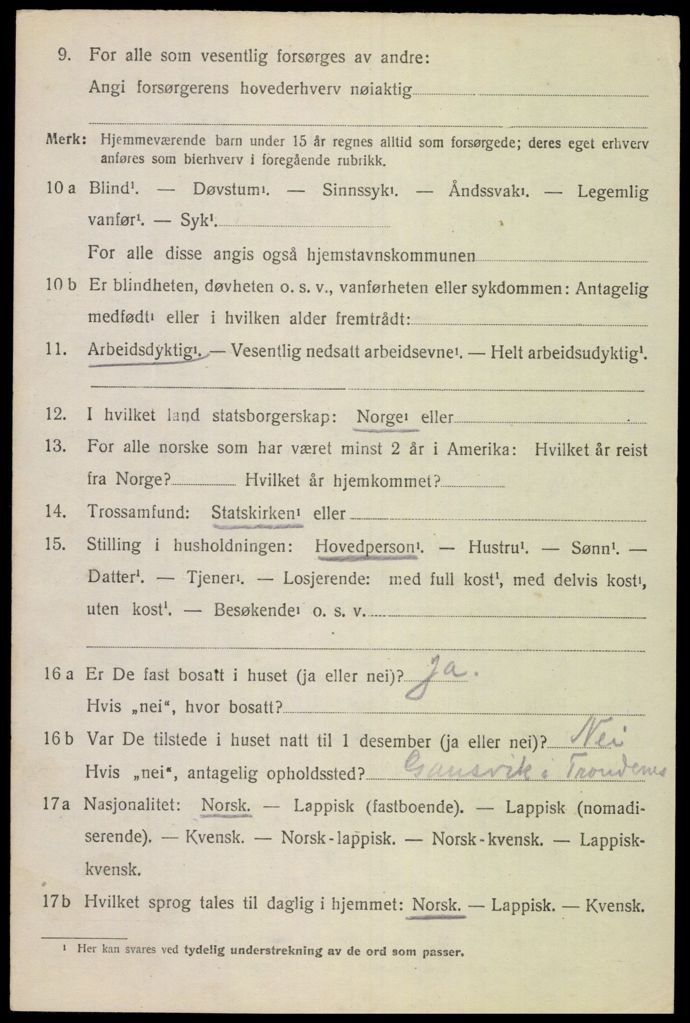 SAT, Folketelling 1920 for 1853 Evenes herred, 1920, s. 12203