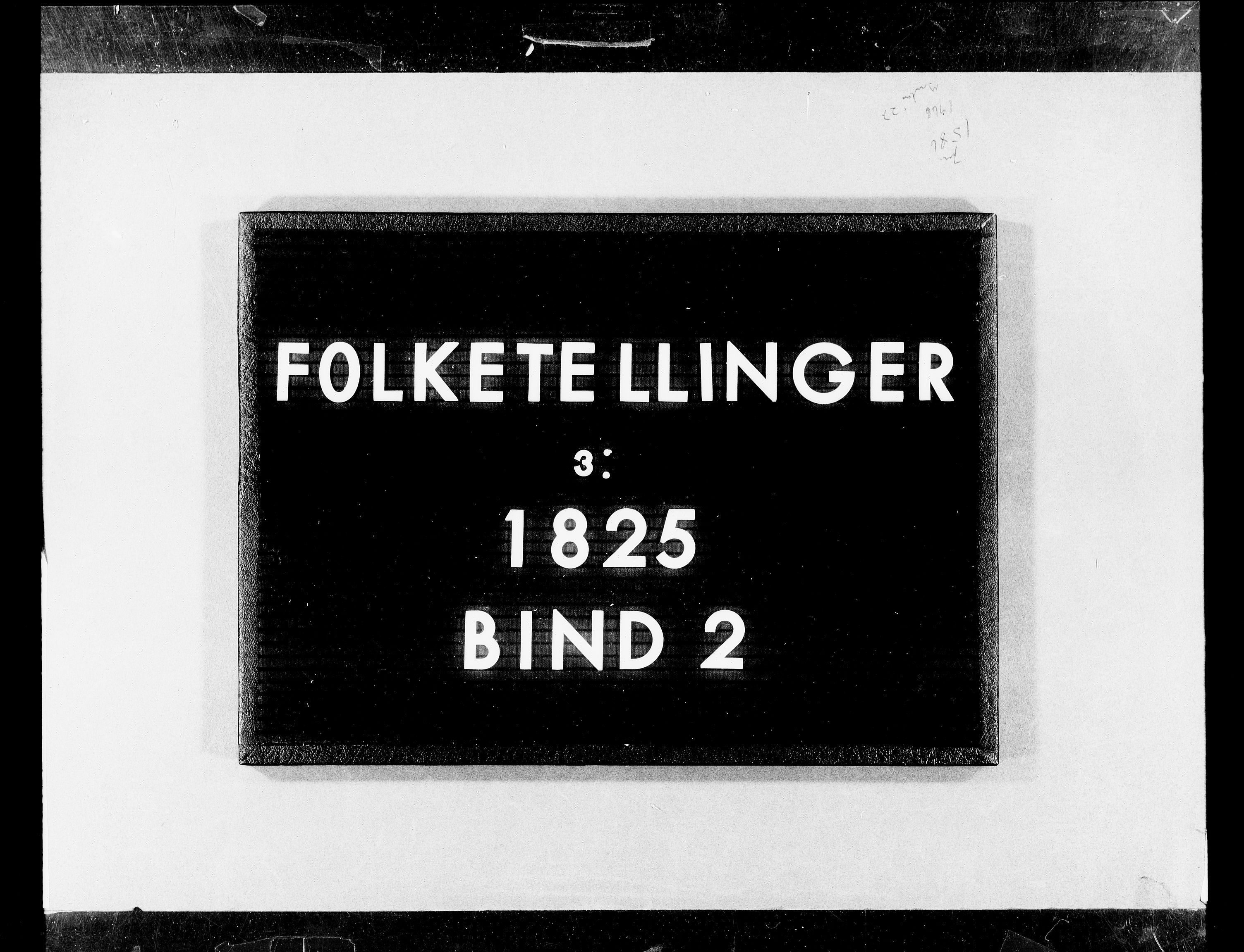 RA, Folketellingen 1825, bind 2: Hovedlister, 1825