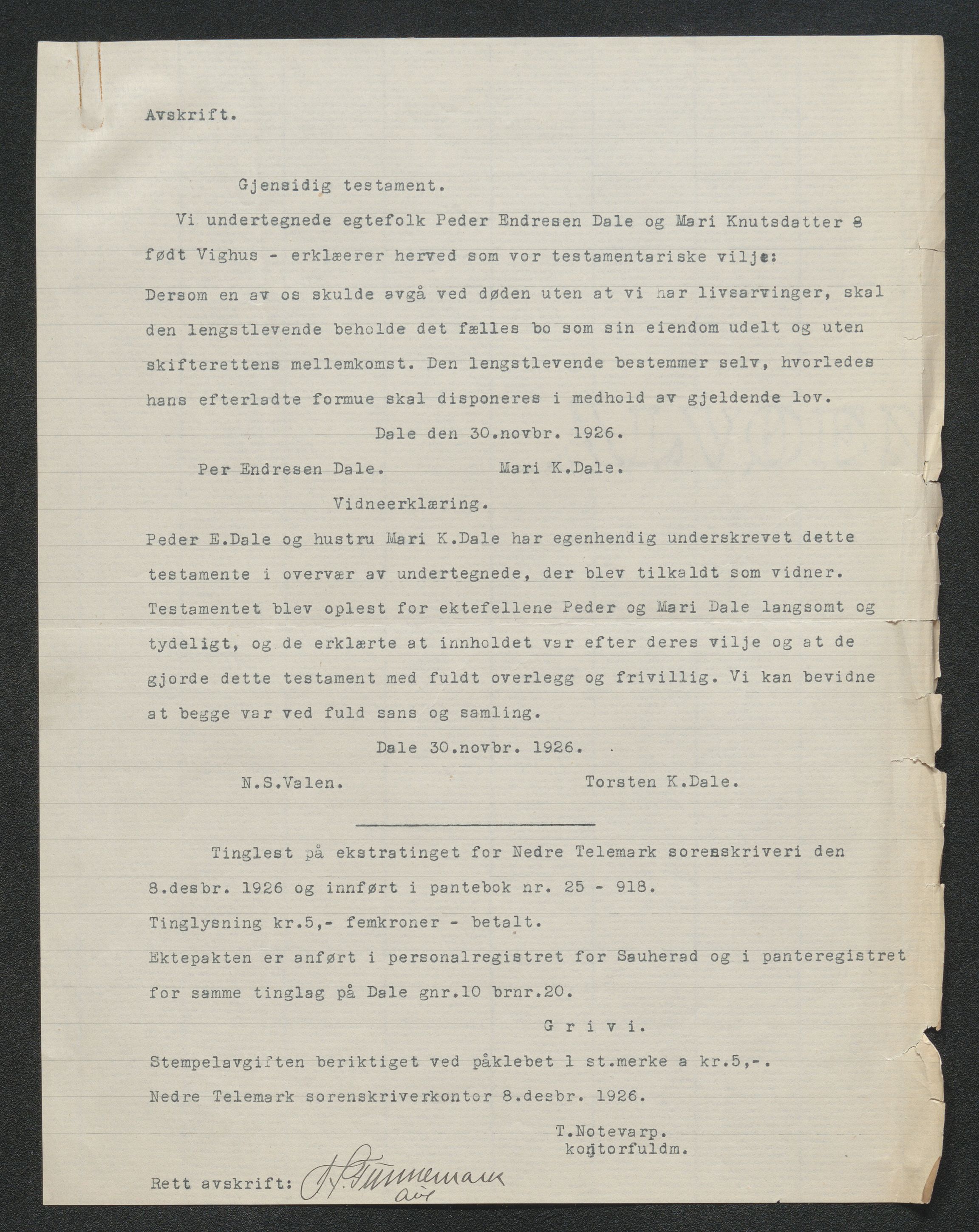 Nedre Telemark sorenskriveri, AV/SAKO-A-135/H/Ha/Hab/L0008: Dødsfallsfortegnelser
, 1931-1935, s. 536
