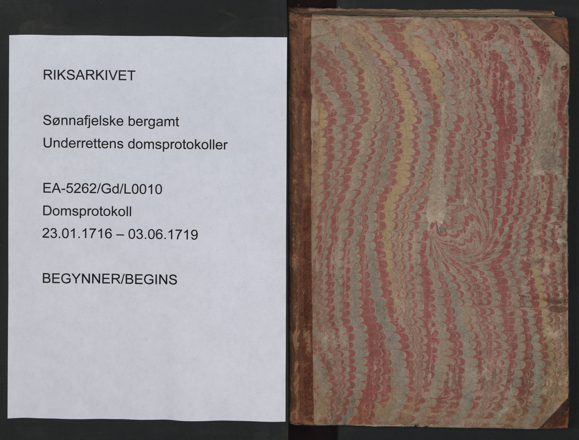 Sønnafjelske bergamt , SAKO/EA-5262/G/Gd/L0005: Domsprotokoll, 1716-1719