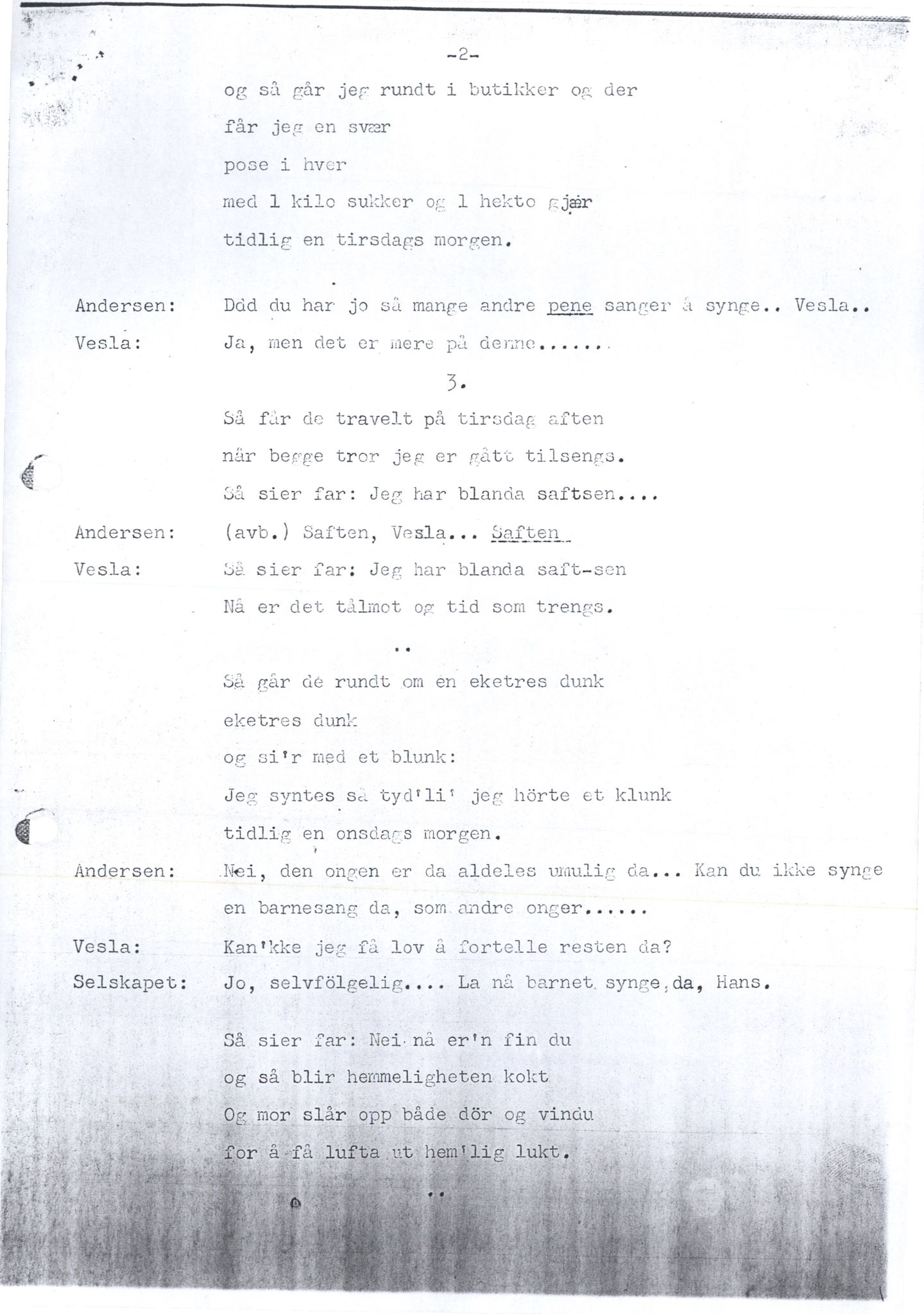 Otto Nielsen, TRKO/PA-1176/F/L0001/0132: Egne viser A-J / Hemmeligheten, 1961