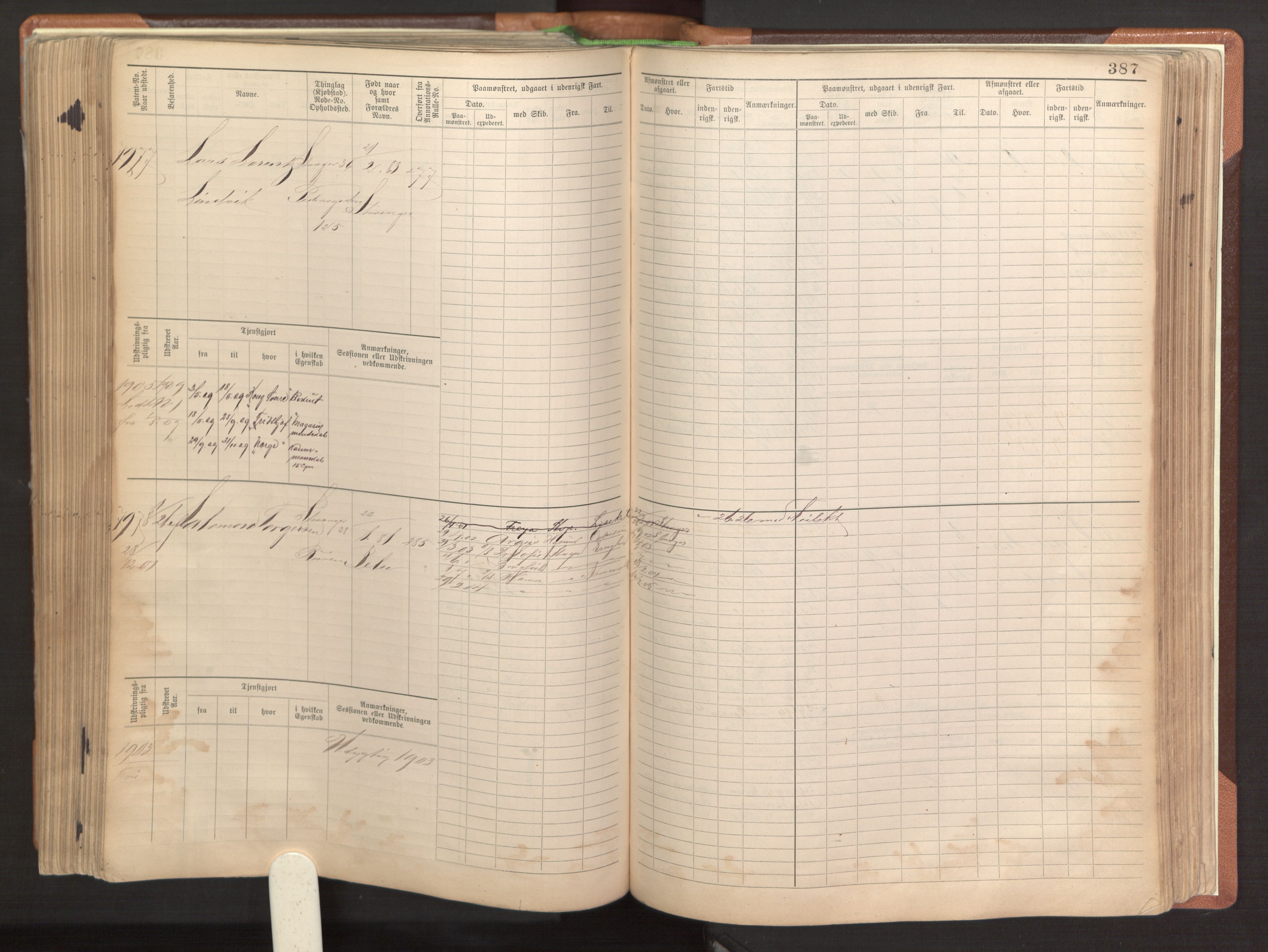 Stavanger sjømannskontor, AV/SAST-A-102006/F/Fb/Fbb/L0022: Sjøfartshovedrulle patnentnr. 7205-8160 (dublett), 1894, s. 392