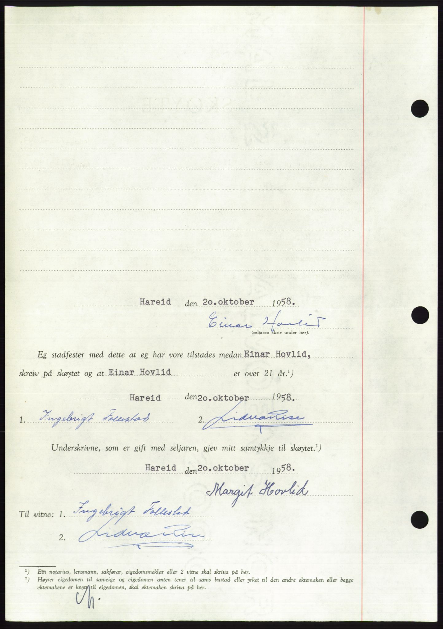 Søre Sunnmøre sorenskriveri, AV/SAT-A-4122/1/2/2C/L0110: Pantebok nr. 36A, 1958-1958, Dagboknr: 2235/1958
