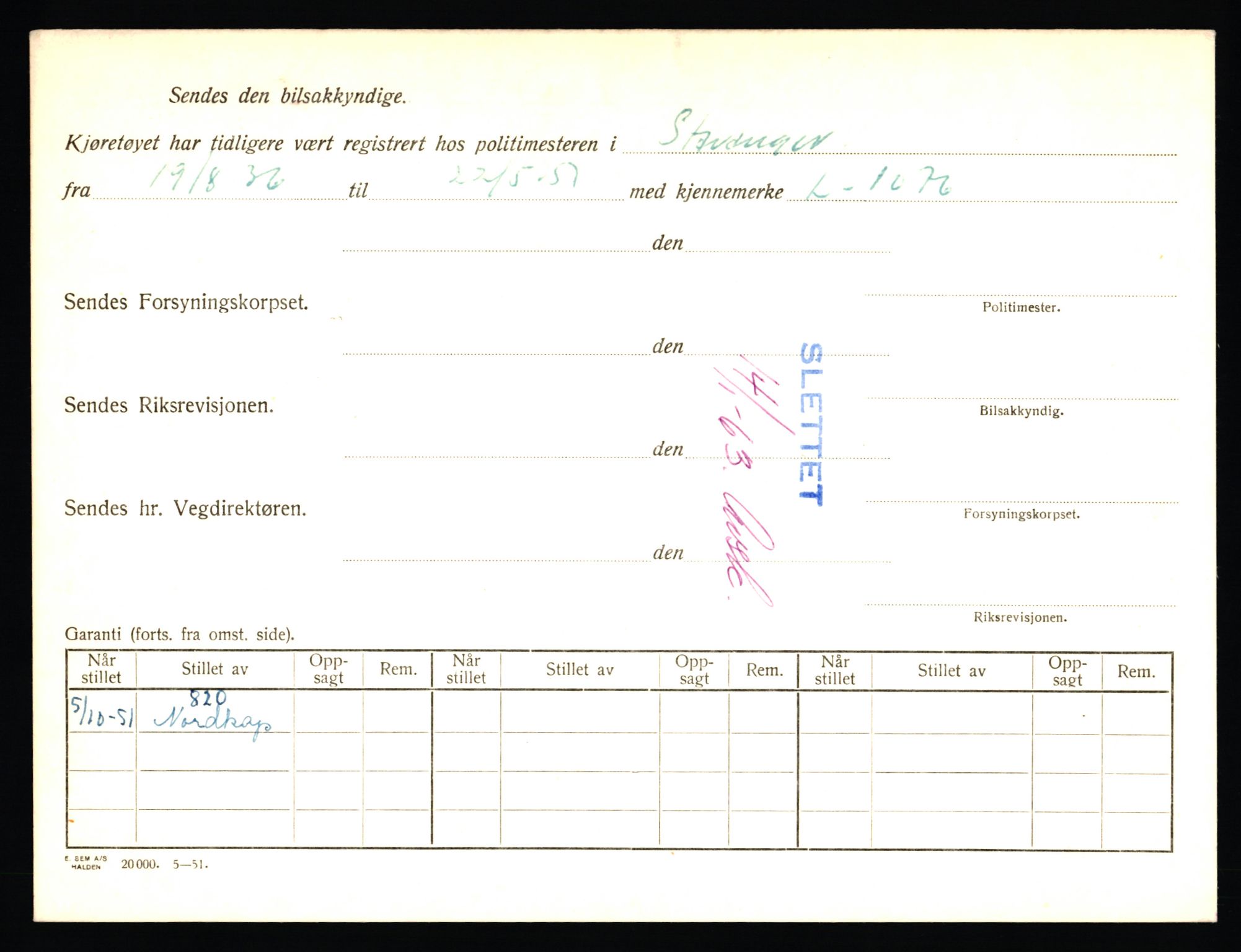 Stavanger trafikkstasjon, AV/SAST-A-101942/0/F/L0042: L-24600 - L-25233, 1930-1971, s. 282