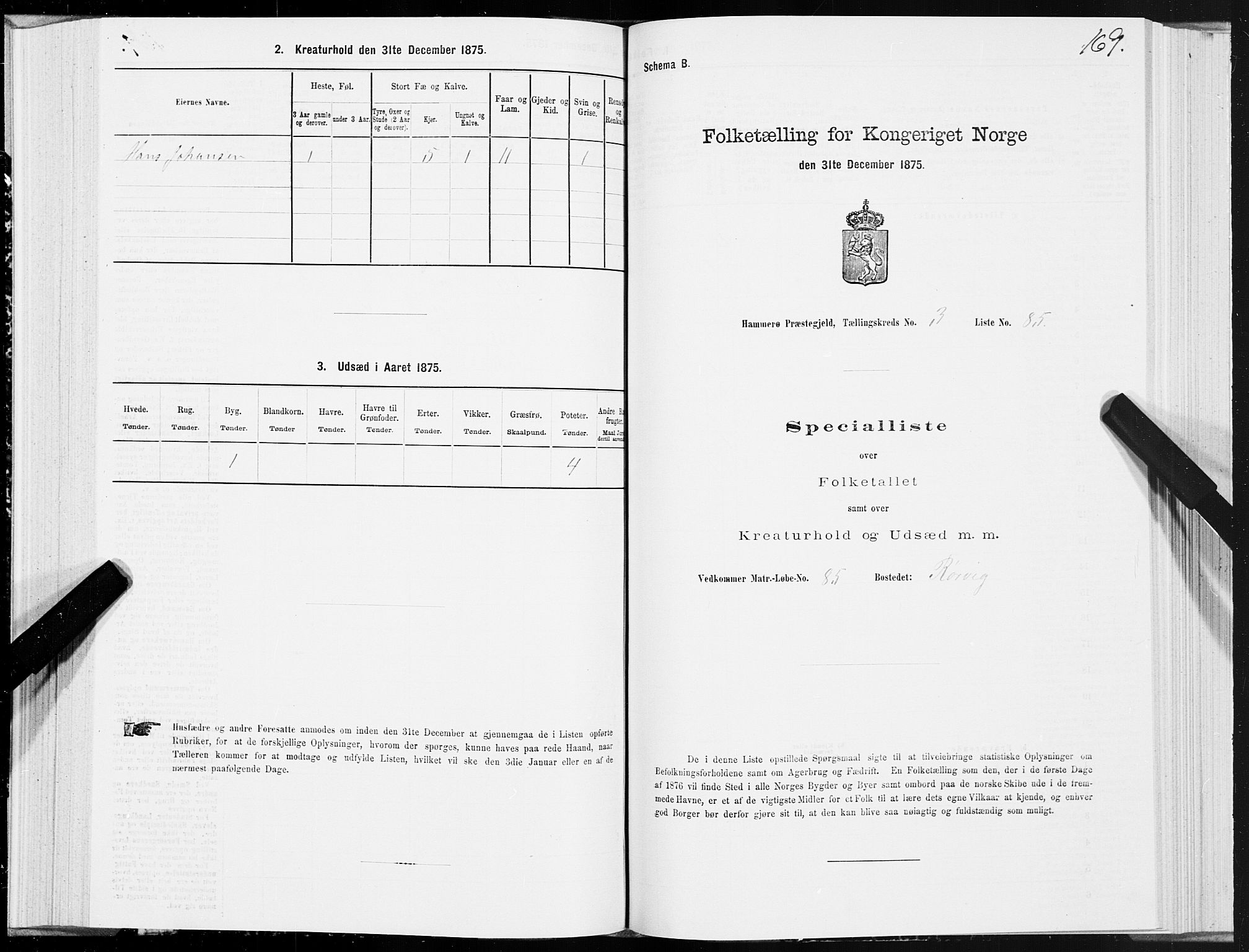 SAT, Folketelling 1875 for 1849P Hamarøy prestegjeld, 1875, s. 2169