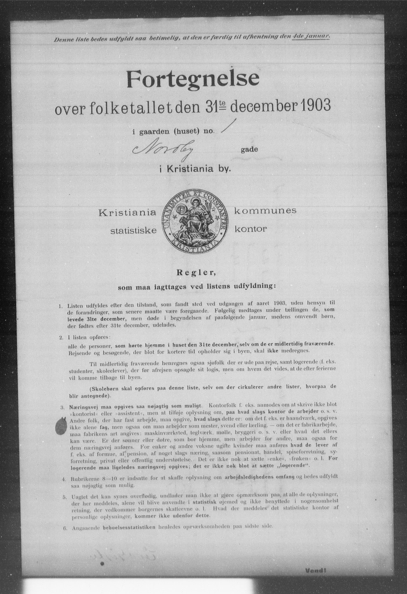 OBA, Kommunal folketelling 31.12.1903 for Kristiania kjøpstad, 1903, s. 13973