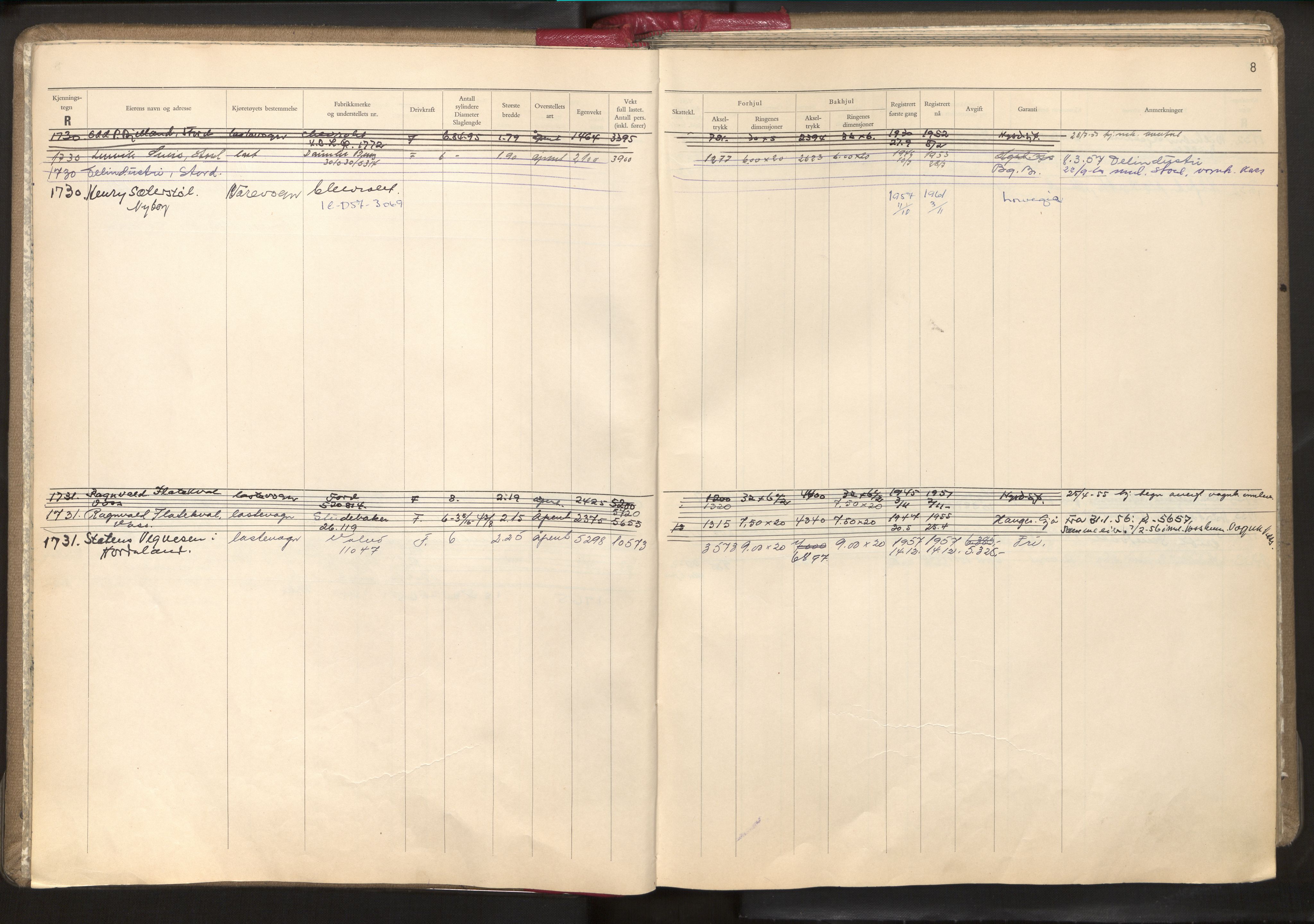 Statens vegvesen, Hordaland vegkontor, AV/SAB-A-5201/2/O/Oa/L0006: Bil - R1716-2222, 1915-1970