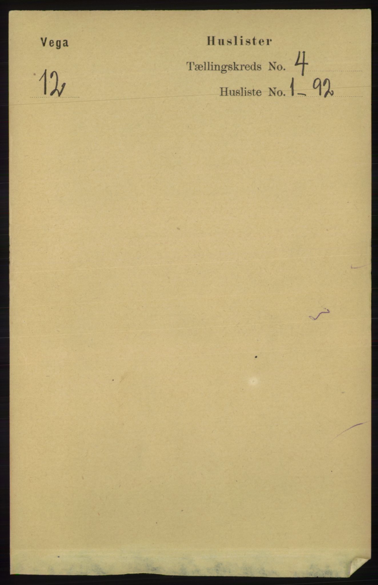 RA, Folketelling 1891 for 1815 Vega herred, 1891, s. 1364