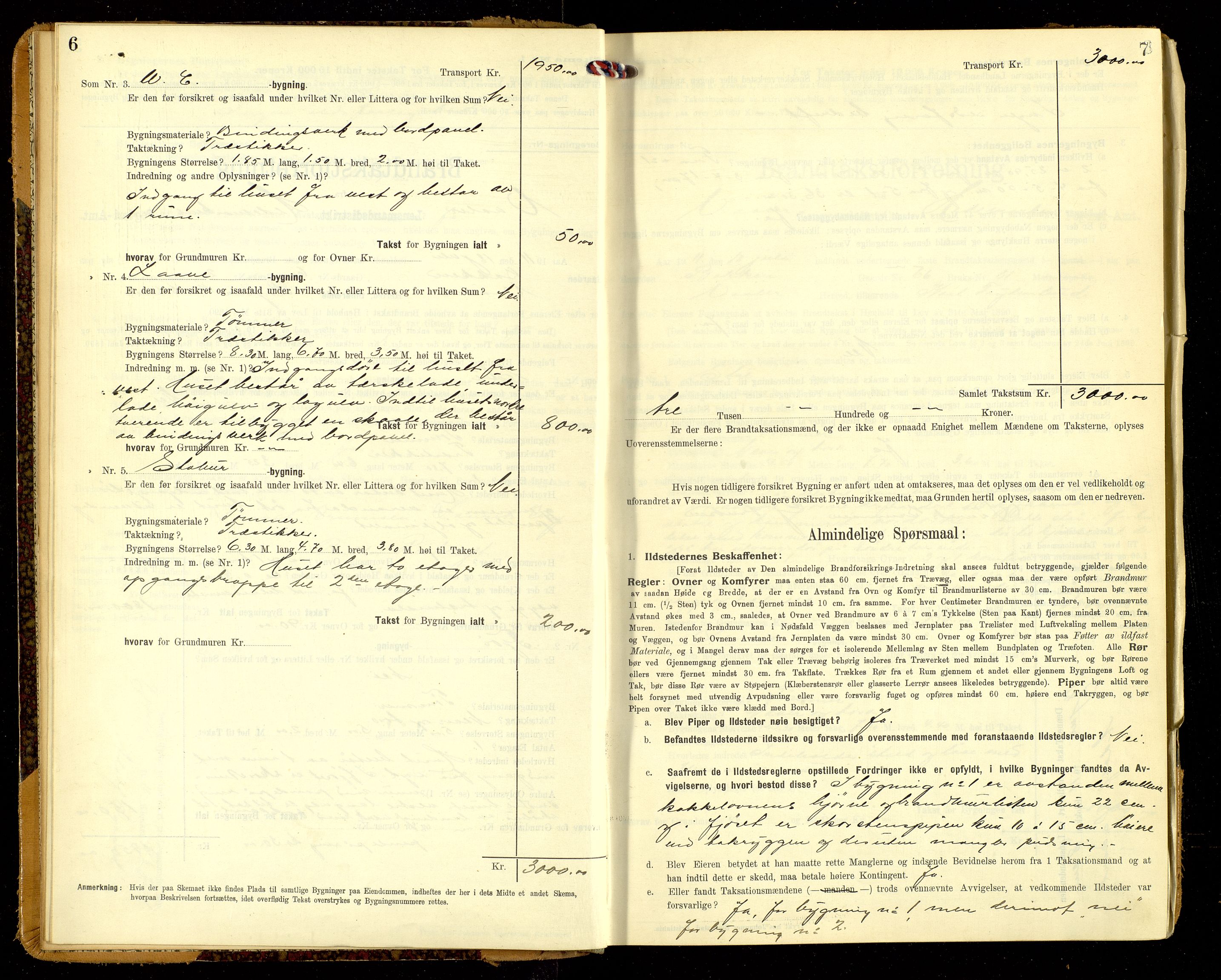 Norges Brannkasse, Våler, Hedmark, AV/SAH-NBRANV-019/F/L0016: Branntakstprotokoll, 1911-1913