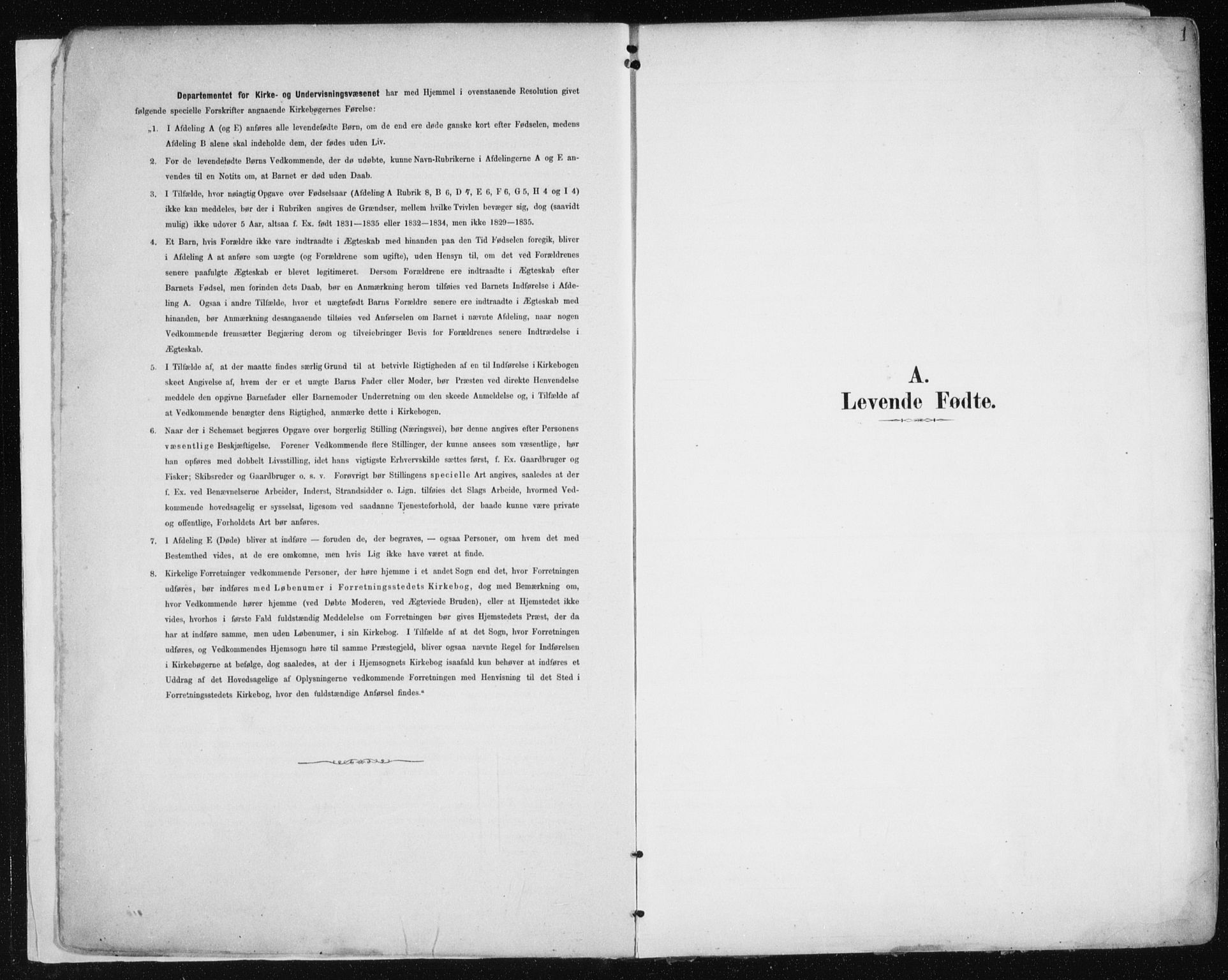Tromsø sokneprestkontor/stiftsprosti/domprosti, SATØ/S-1343/G/Ga/L0015kirke: Ministerialbok nr. 15, 1889-1899, s. 1