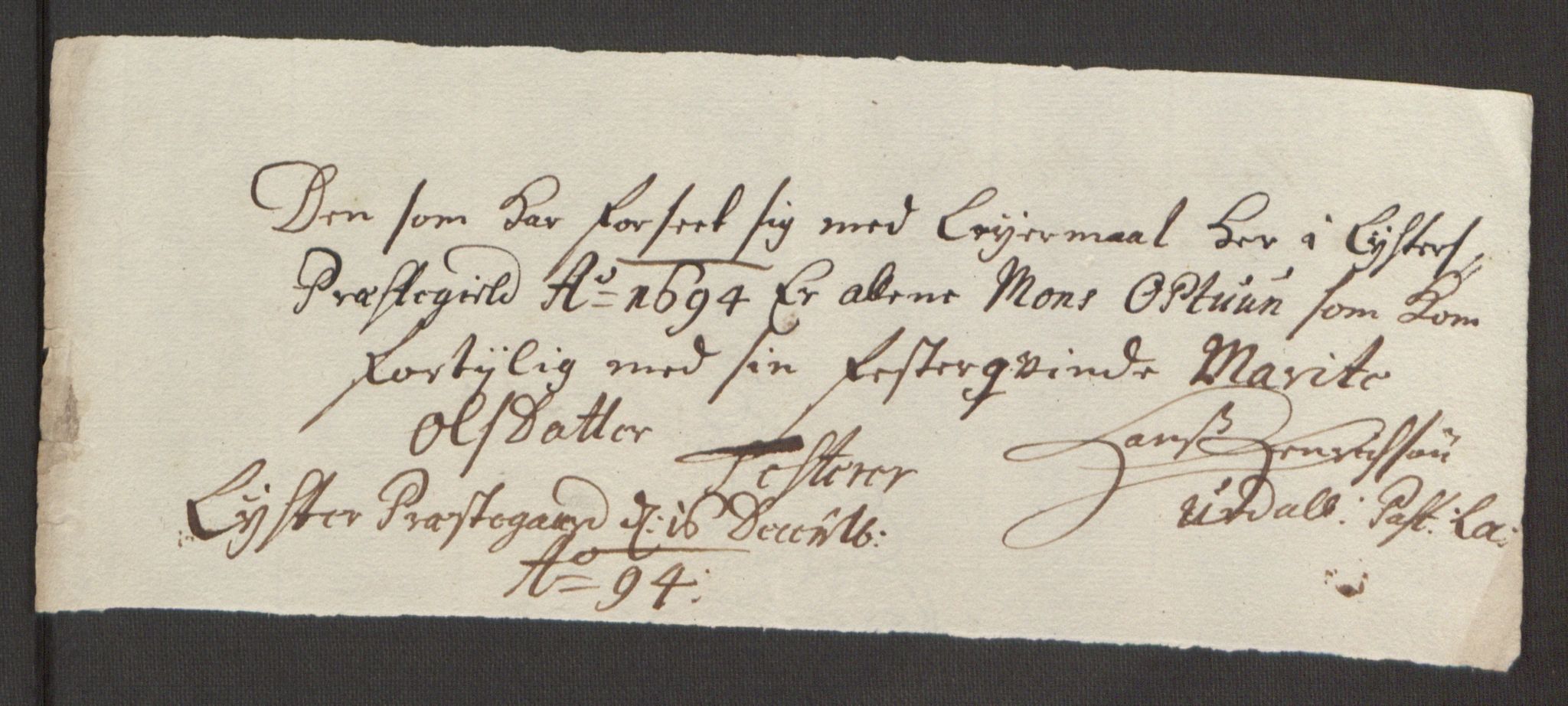 Rentekammeret inntil 1814, Reviderte regnskaper, Fogderegnskap, AV/RA-EA-4092/R52/L3307: Fogderegnskap Sogn, 1693-1694, s. 450