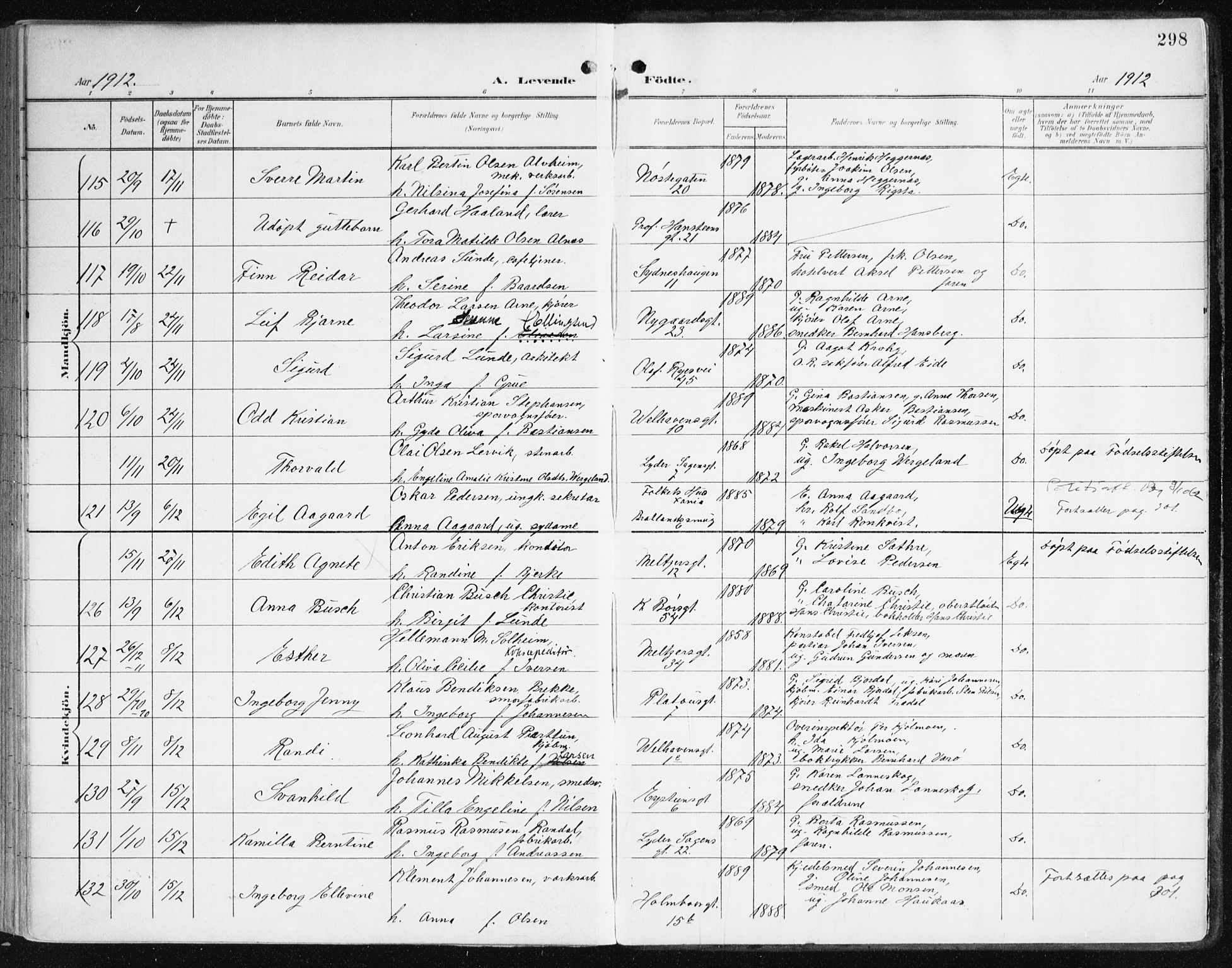 Johanneskirken sokneprestembete, AV/SAB-A-76001/H/Haa/L0002: Ministerialbok nr. A 2, 1900-1912, s. 298