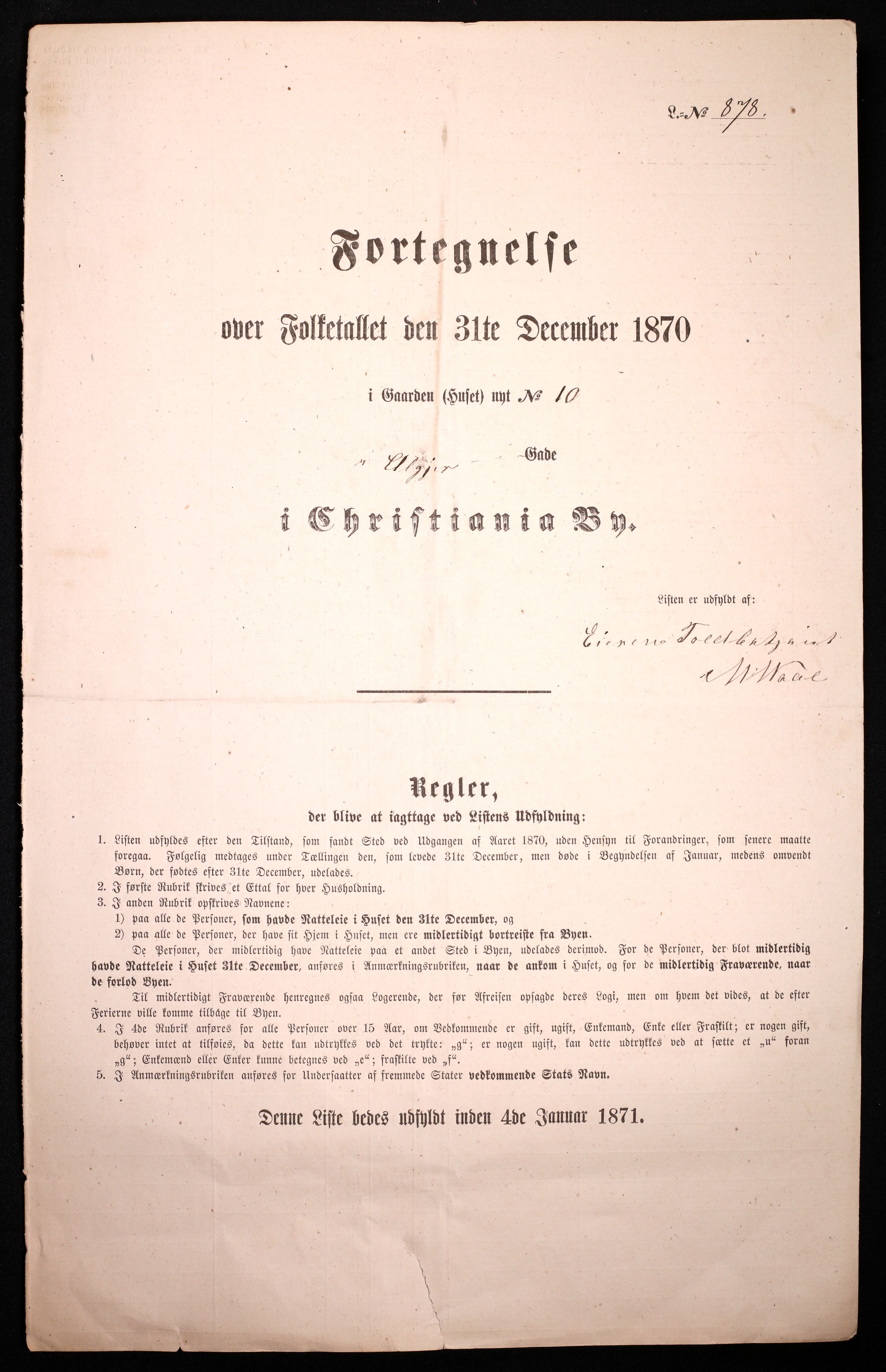 RA, Folketelling 1870 for 0301 Kristiania kjøpstad, 1870, s. 206