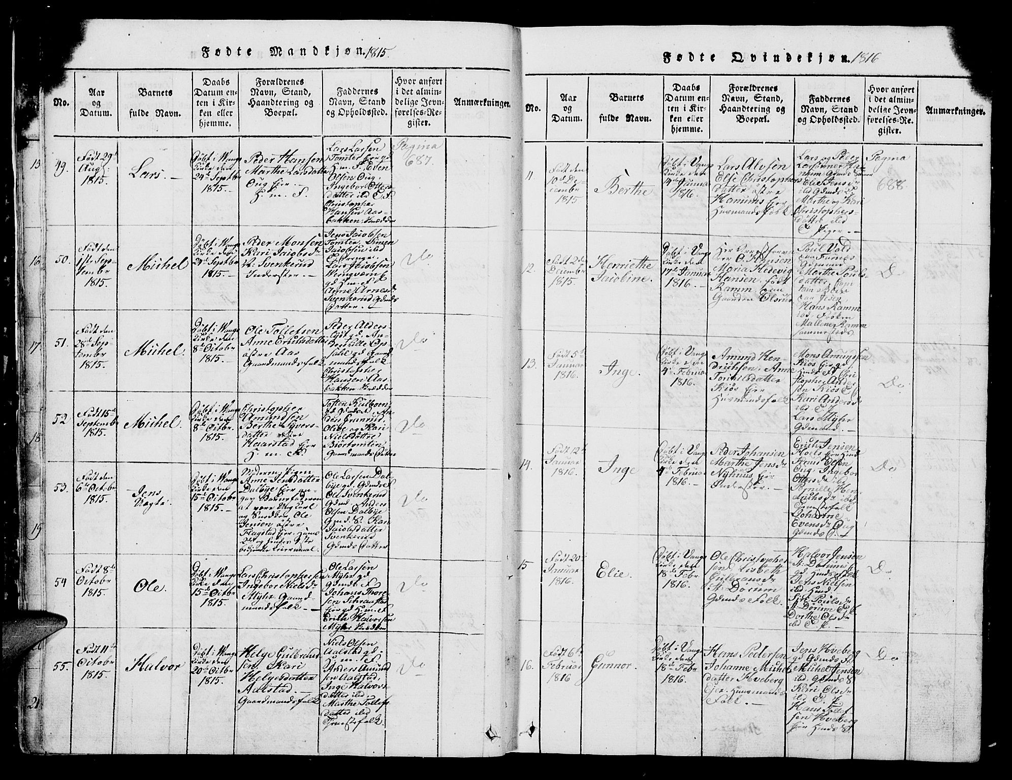 Vang prestekontor, Hedmark, SAH/PREST-008/H/Ha/Hab/L0004: Klokkerbok nr. 4, 1813-1827, s. 29-30
