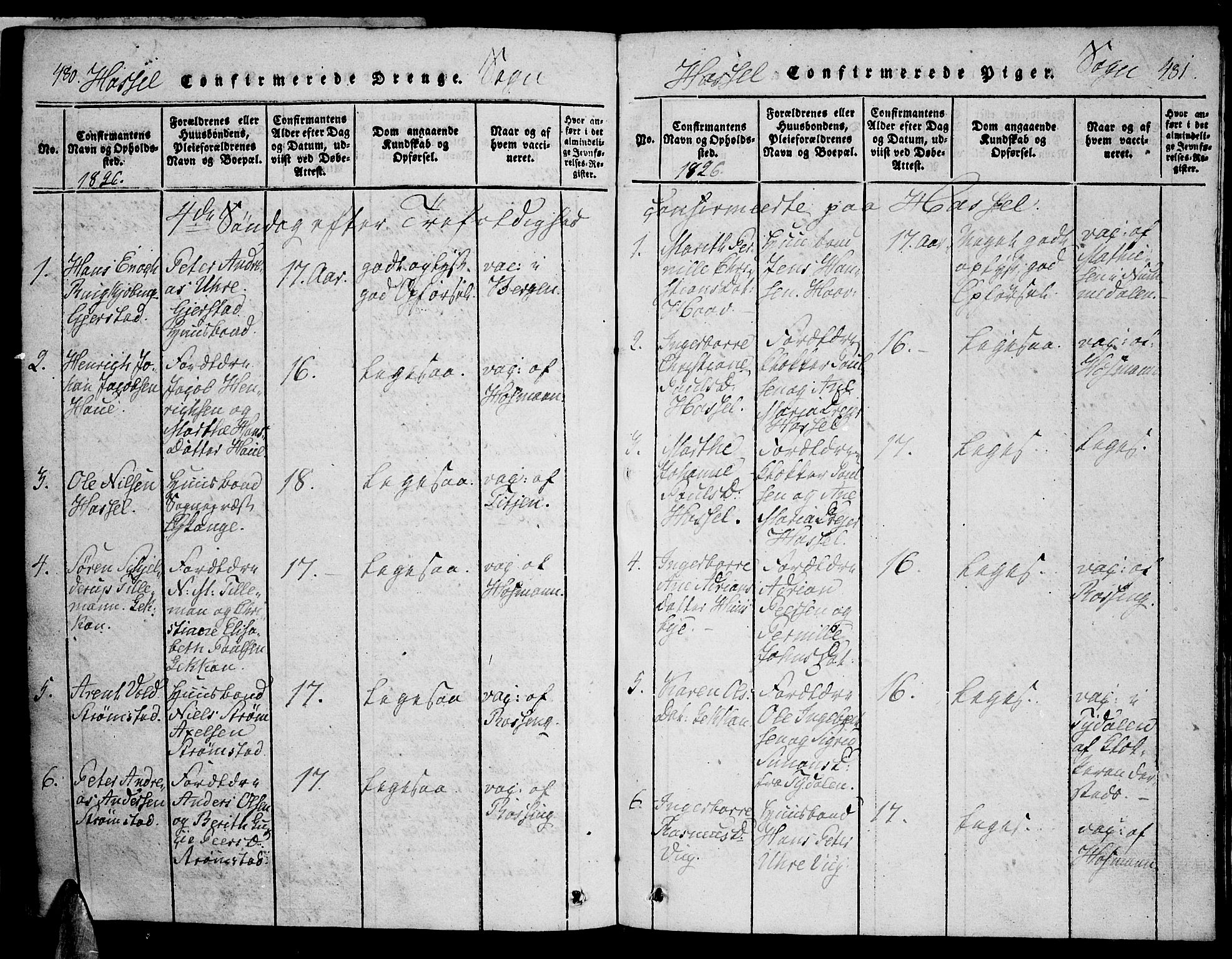 Ministerialprotokoller, klokkerbøker og fødselsregistre - Nordland, SAT/A-1459/888/L1237: Ministerialbok nr. 888A05 /1, 1820-1836, s. 480-481