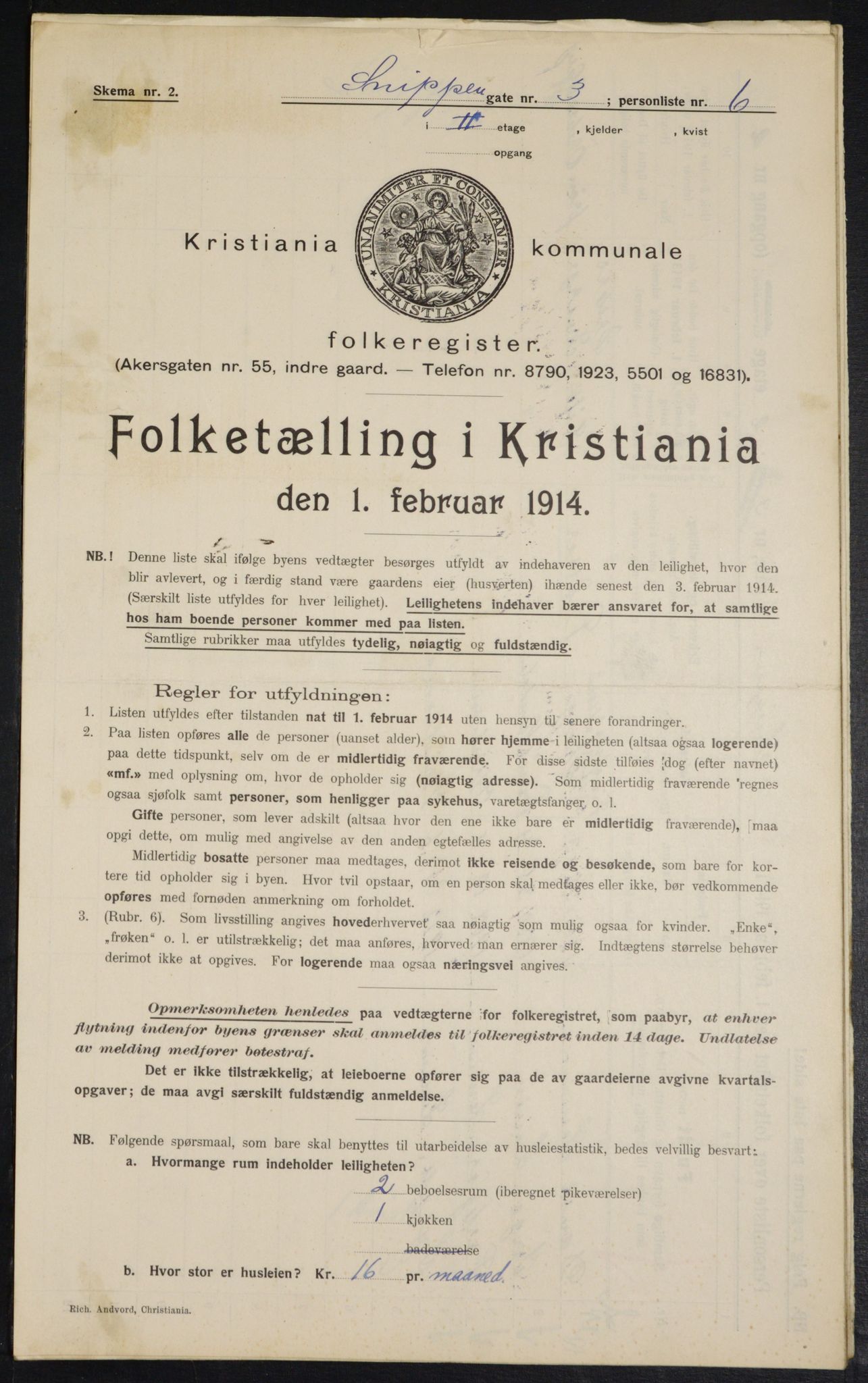 OBA, Kommunal folketelling 1.2.1914 for Kristiania, 1914, s. 97861