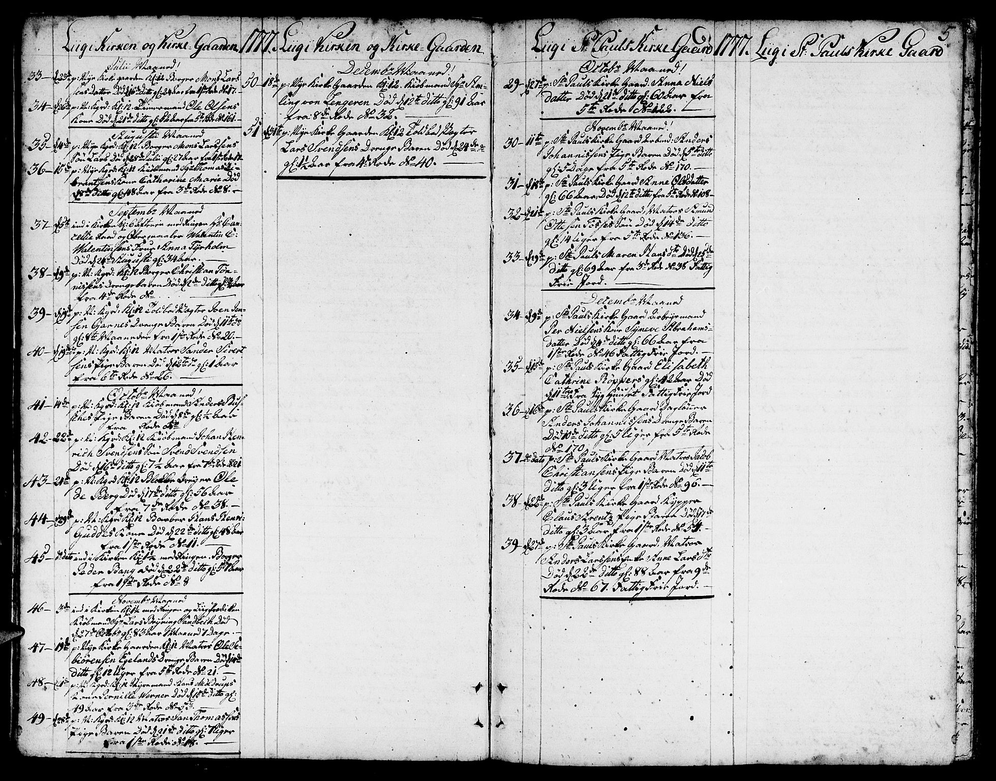 Nykirken Sokneprestembete, SAB/A-77101/H/Hab/L0002: Klokkerbok nr. A 3, 1775-1820, s. 5