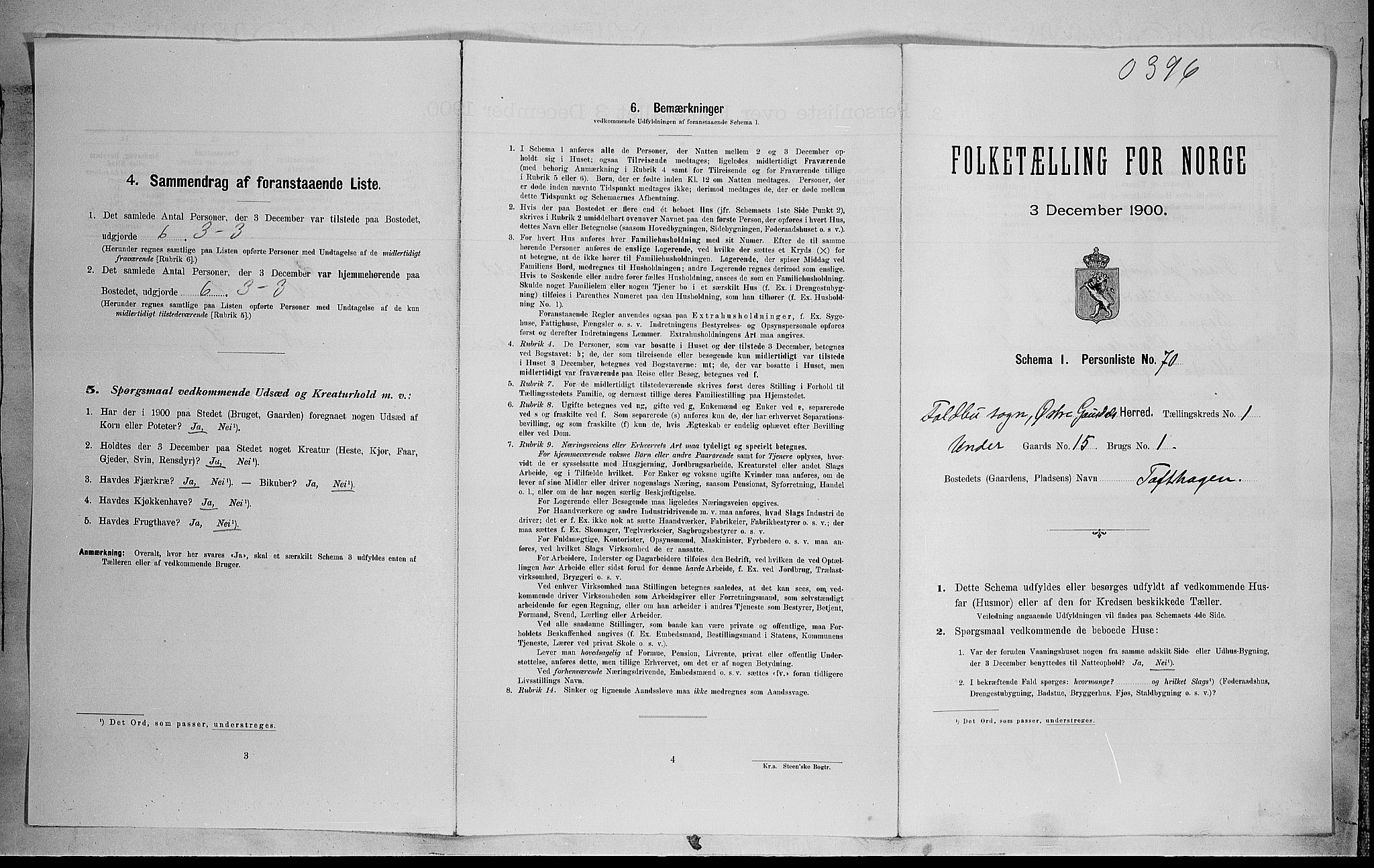 SAH, Folketelling 1900 for 0522 Østre Gausdal herred, 1900, s. 218