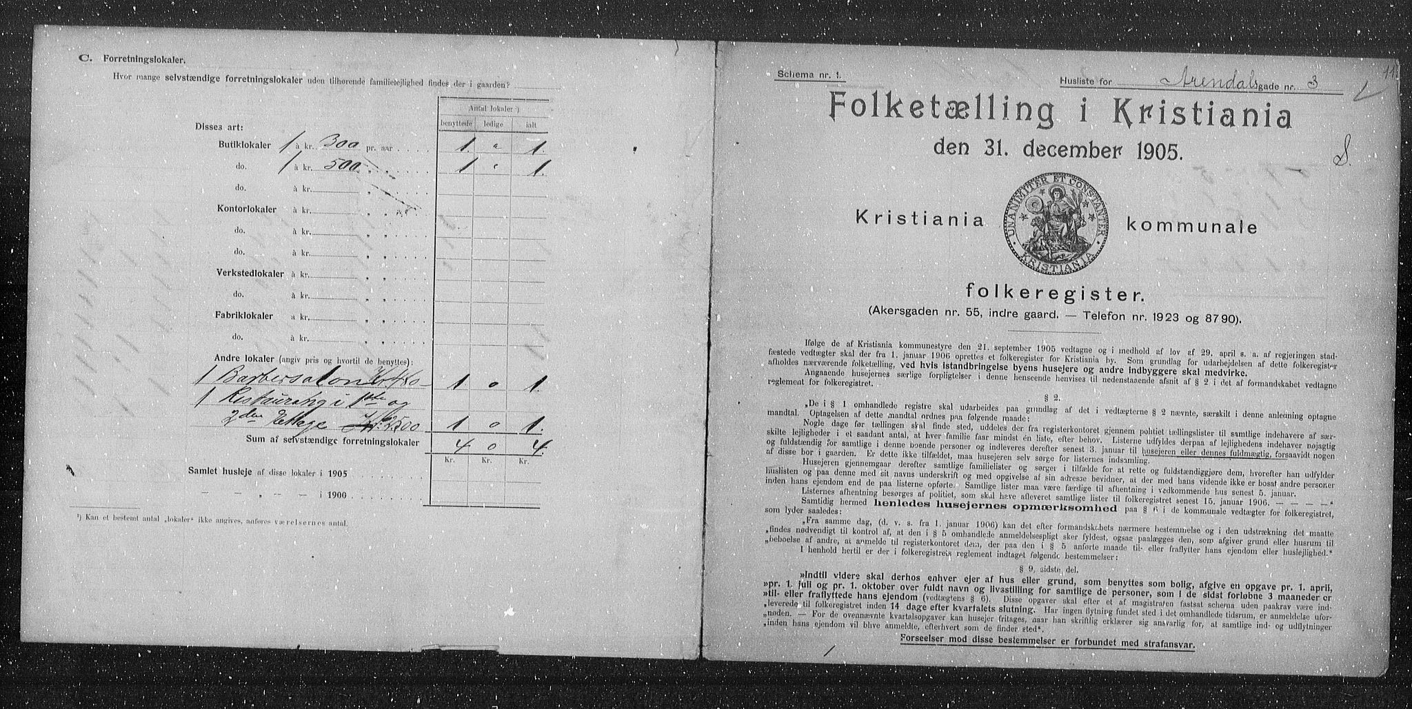 OBA, Kommunal folketelling 31.12.1905 for Kristiania kjøpstad, 1905, s. 1025