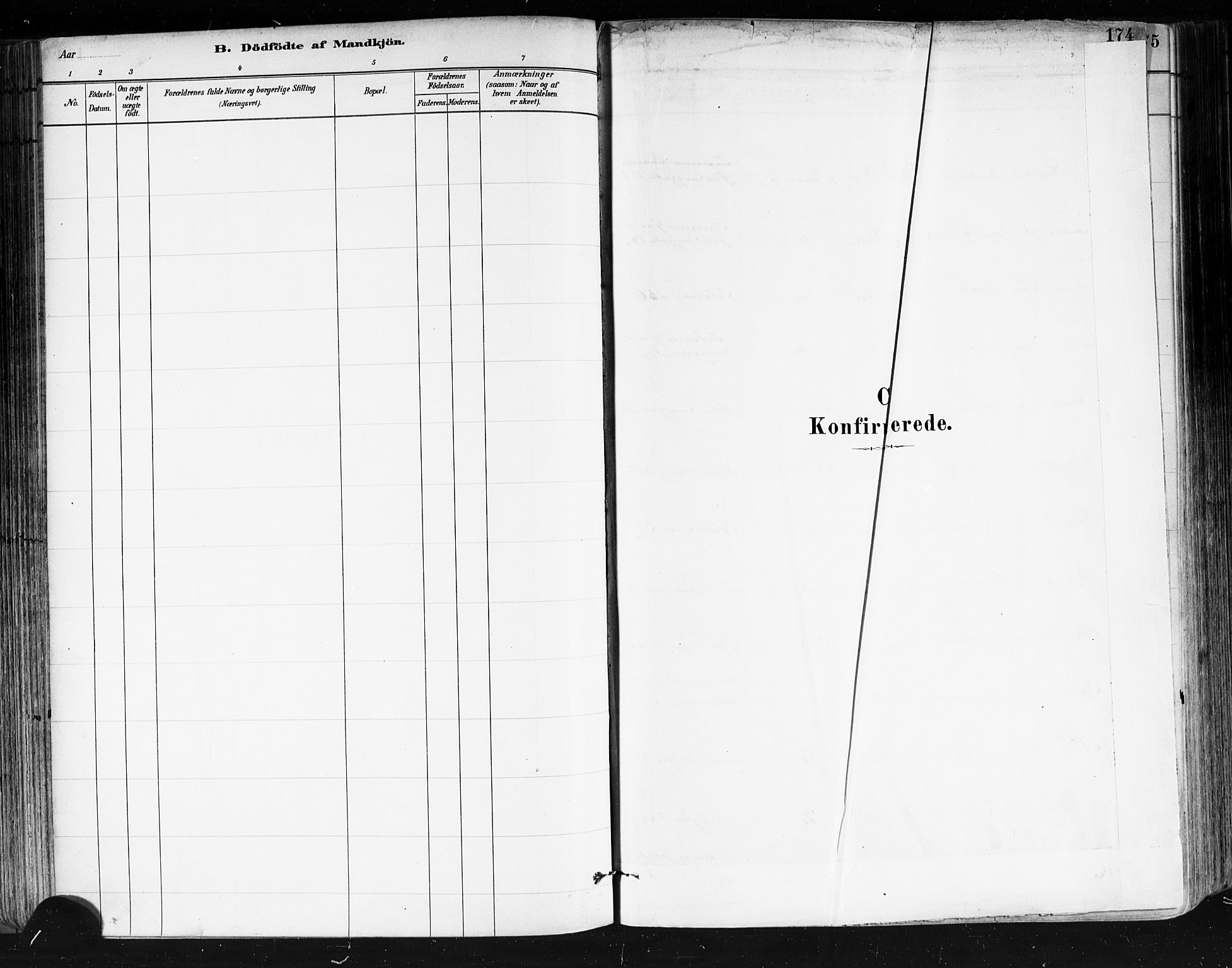 Tønsberg kirkebøker, AV/SAKO-A-330/F/Fa/L0011: Ministerialbok nr. I 11, 1881-1890, s. 174