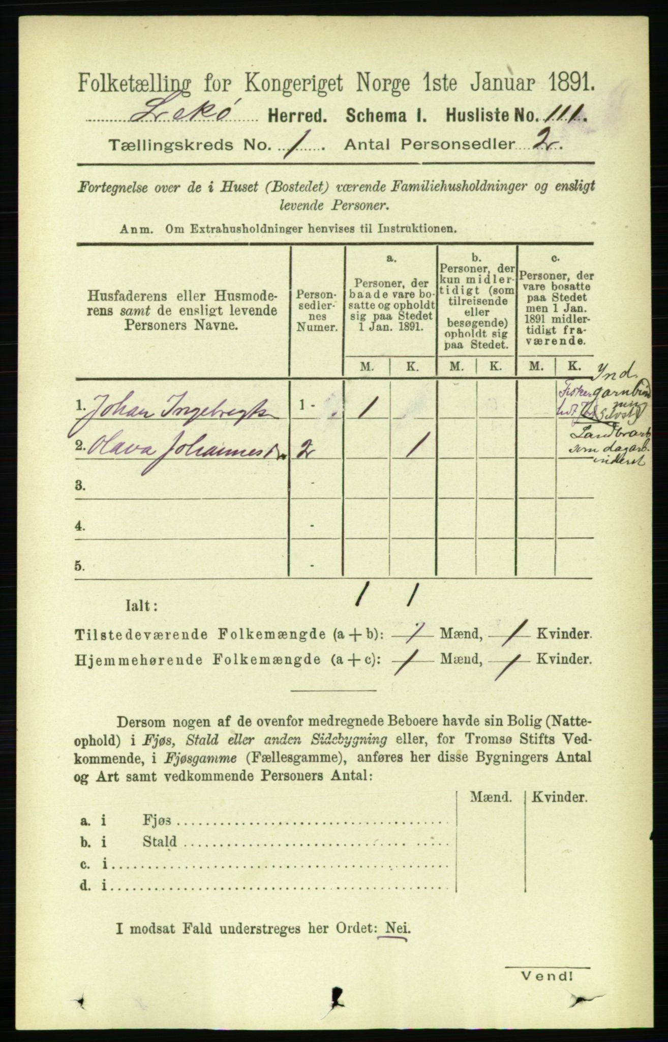 RA, Folketelling 1891 for 1755 Leka herred, 1891, s. 131