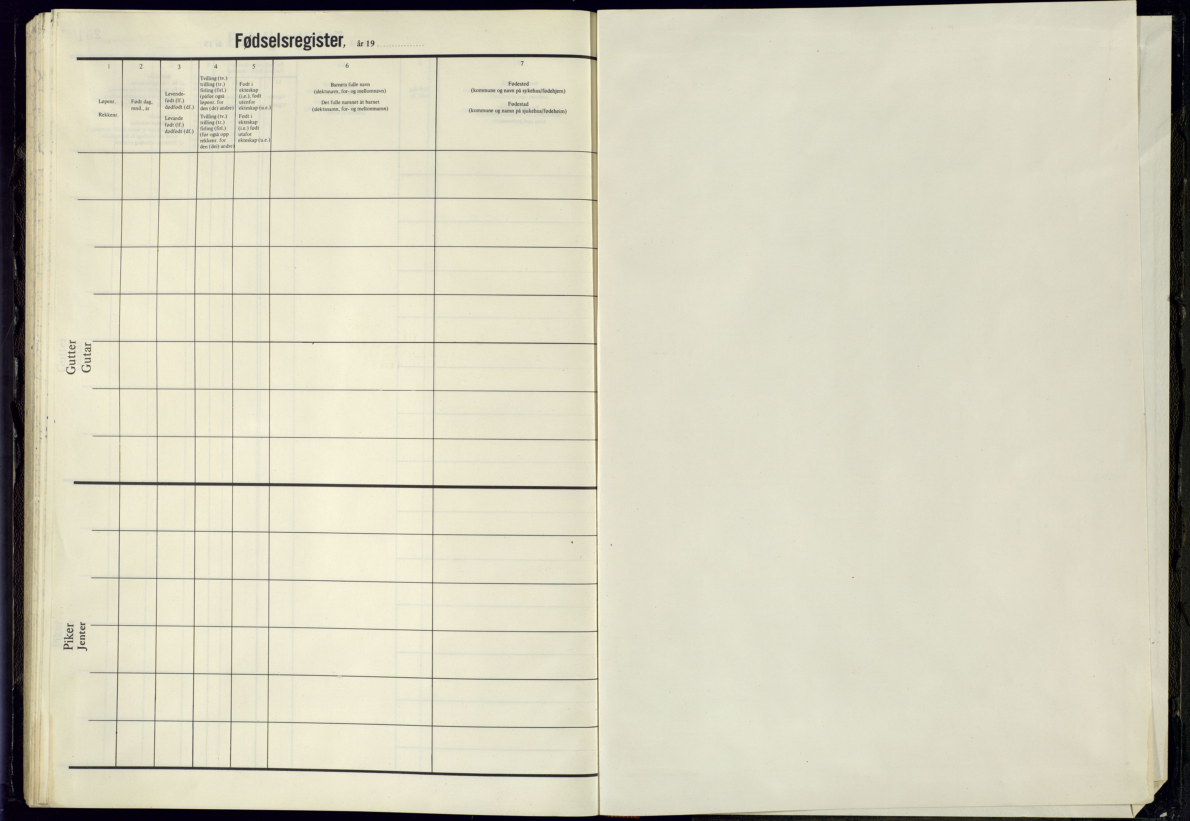 Oddernes sokneprestkontor, SAK/1111-0033/J/Ja/L0008: Fødselsregister nr. 8, 1971-1982