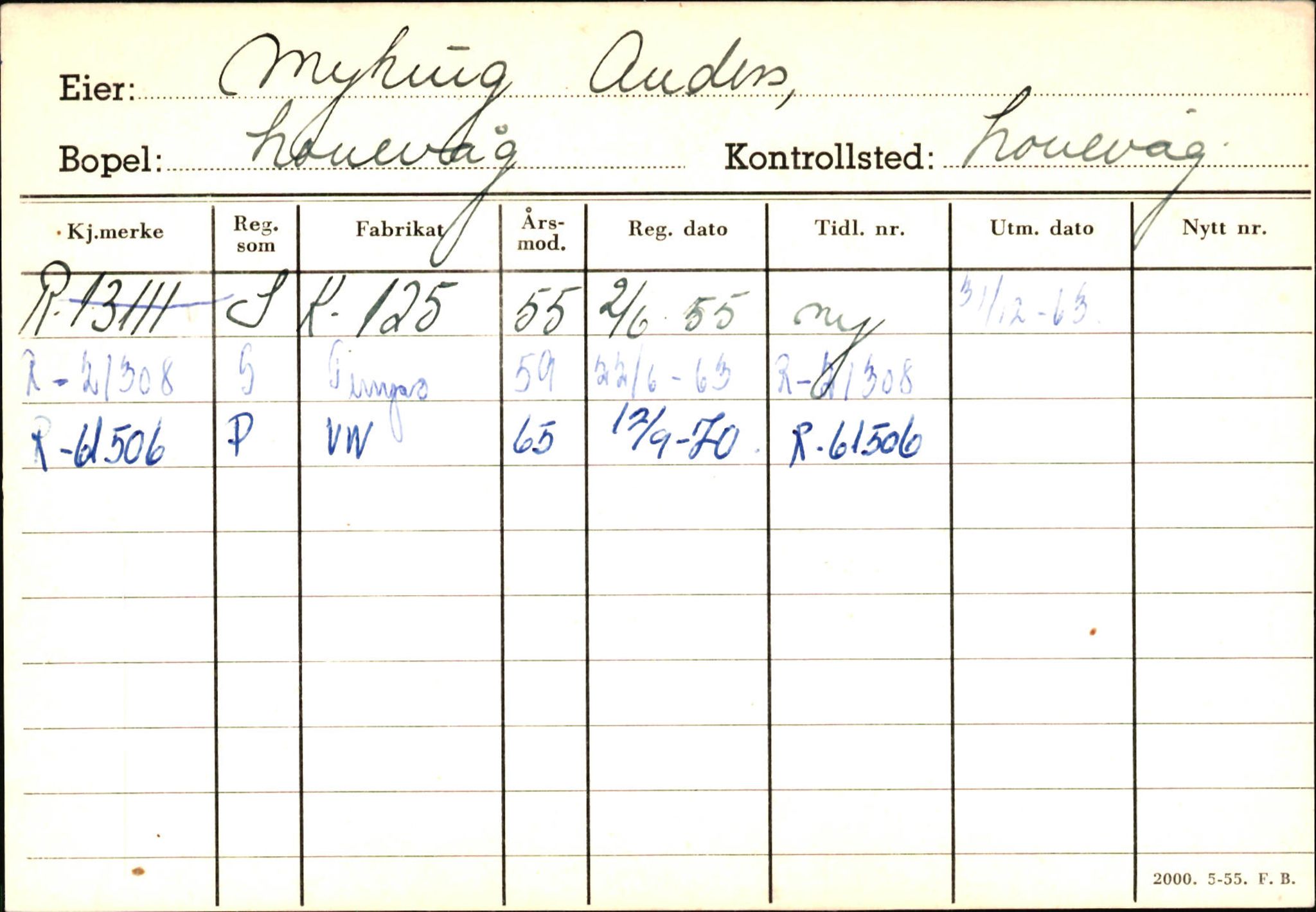 Statens vegvesen, Hordaland vegkontor, AV/SAB-A-5201/2/Ha/L0038: R-eierkort M-N, 1920-1971, s. 4