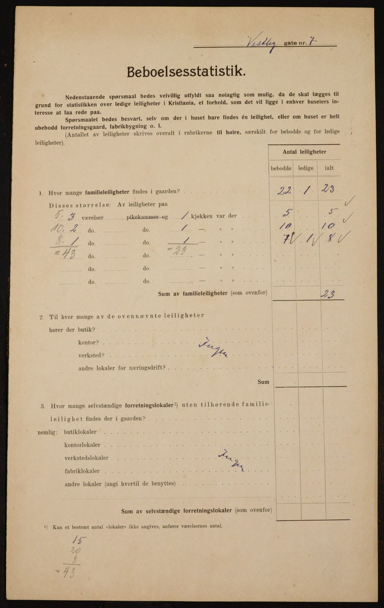 OBA, Kommunal folketelling 1.2.1910 for Kristiania, 1910, s. 115994