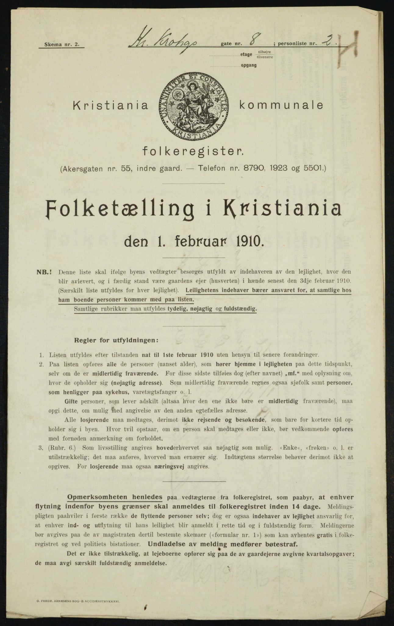 OBA, Kommunal folketelling 1.2.1910 for Kristiania, 1910, s. 11251