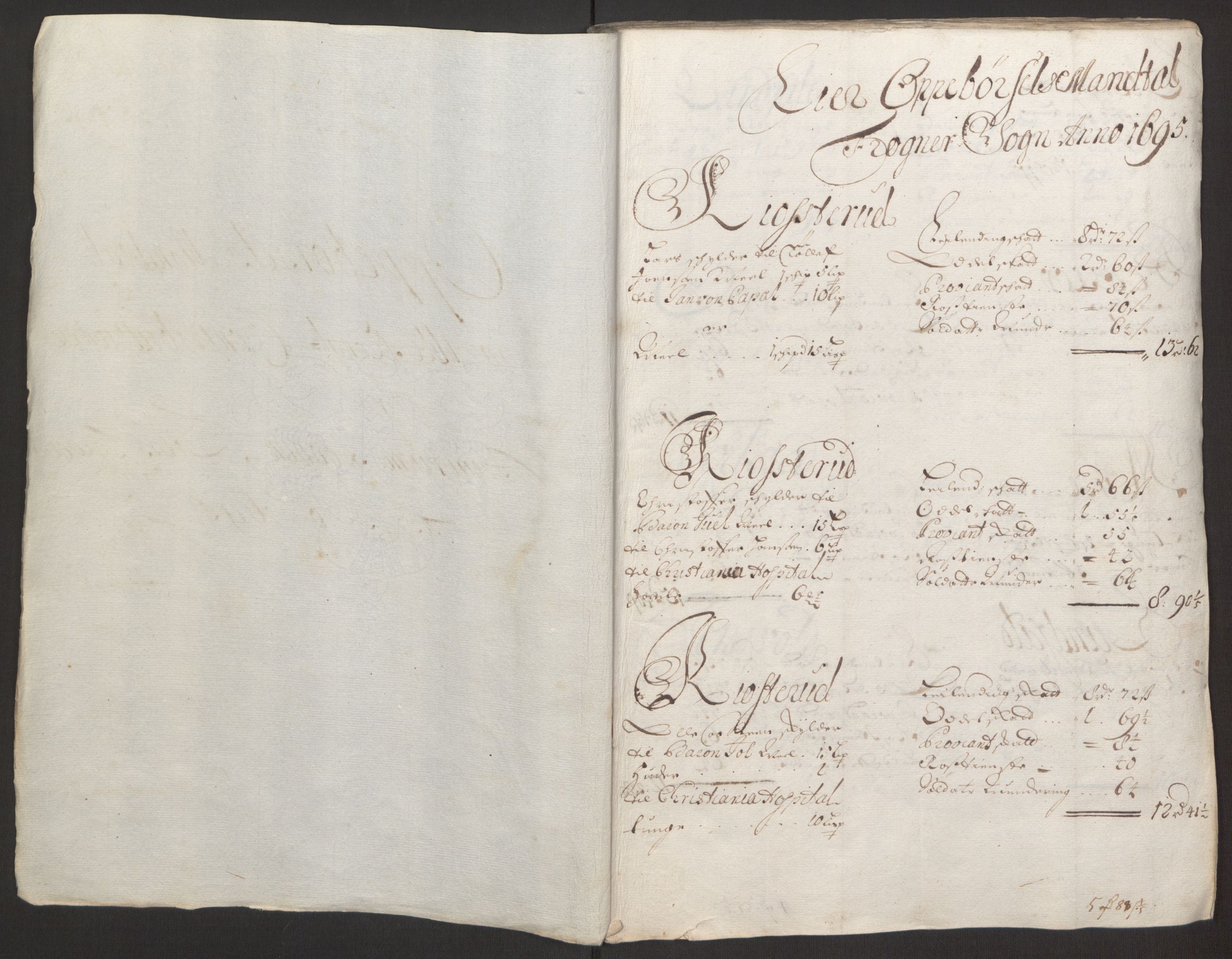 Rentekammeret inntil 1814, Reviderte regnskaper, Fogderegnskap, RA/EA-4092/R30/L1694: Fogderegnskap Hurum, Røyken, Eiker og Lier, 1694-1696, s. 187